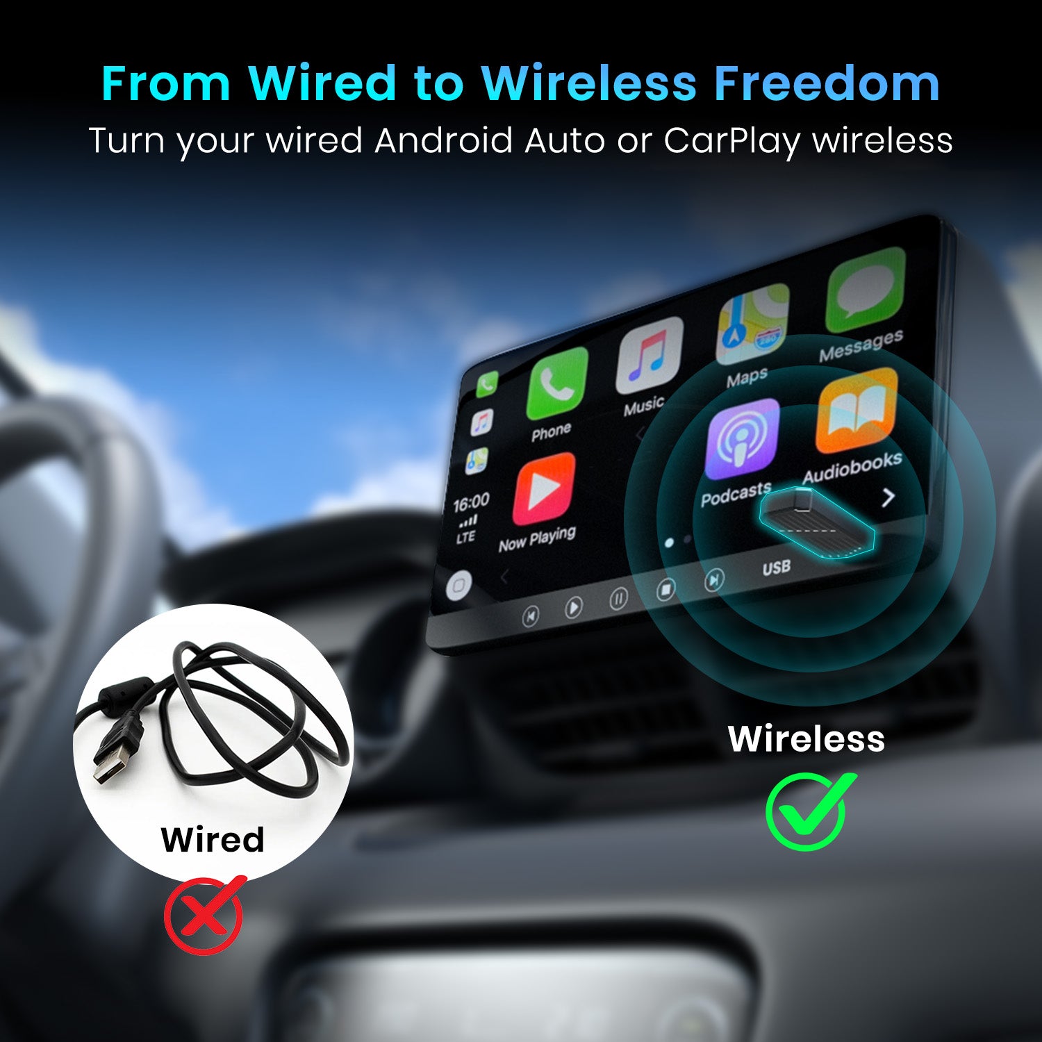 Buy Portronics Tune Wireless CarPlay Receiver Adapter Online