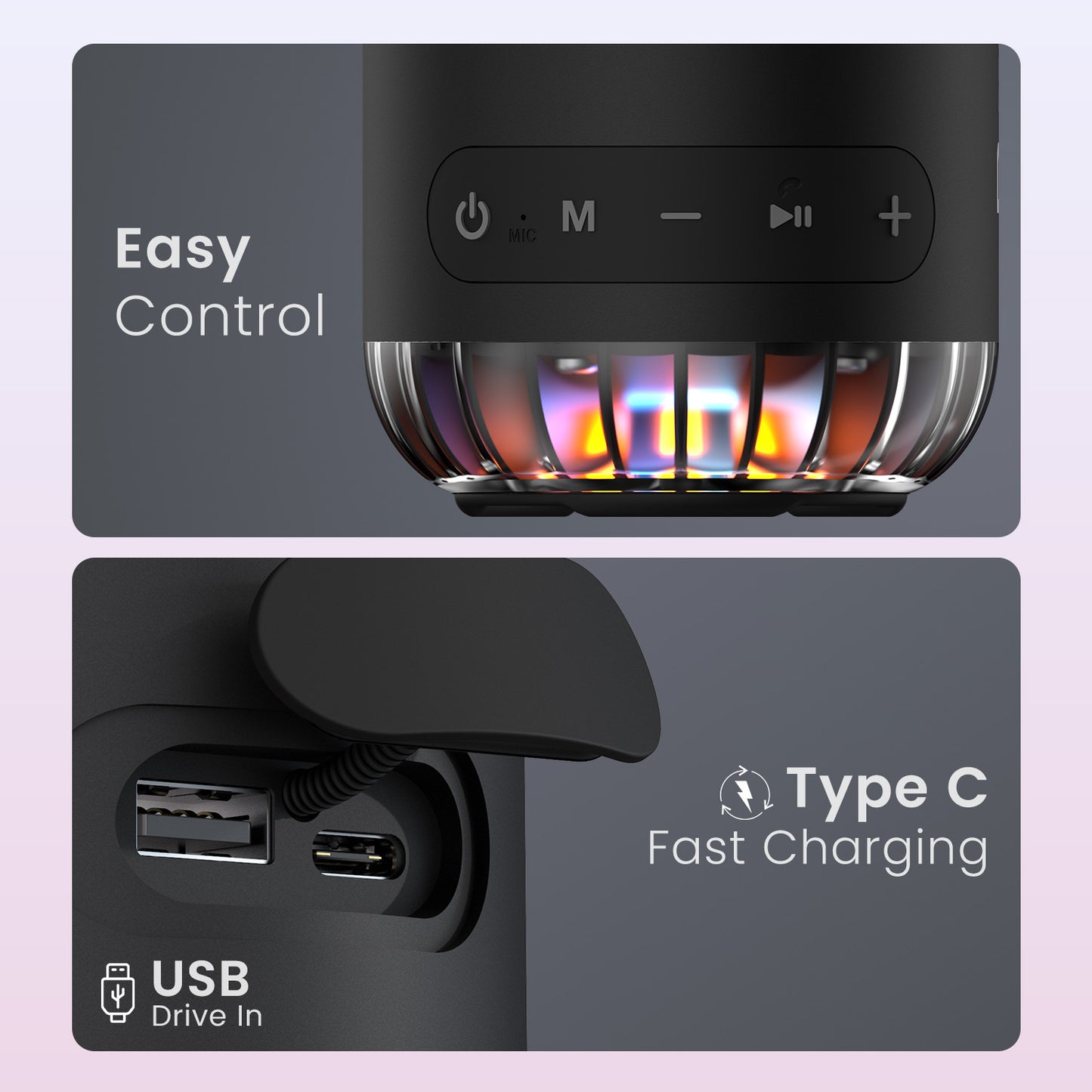 portable portronics speaker with fast charging| mini bluetooth speaker with type c charging| best wireless speaker for music lover
