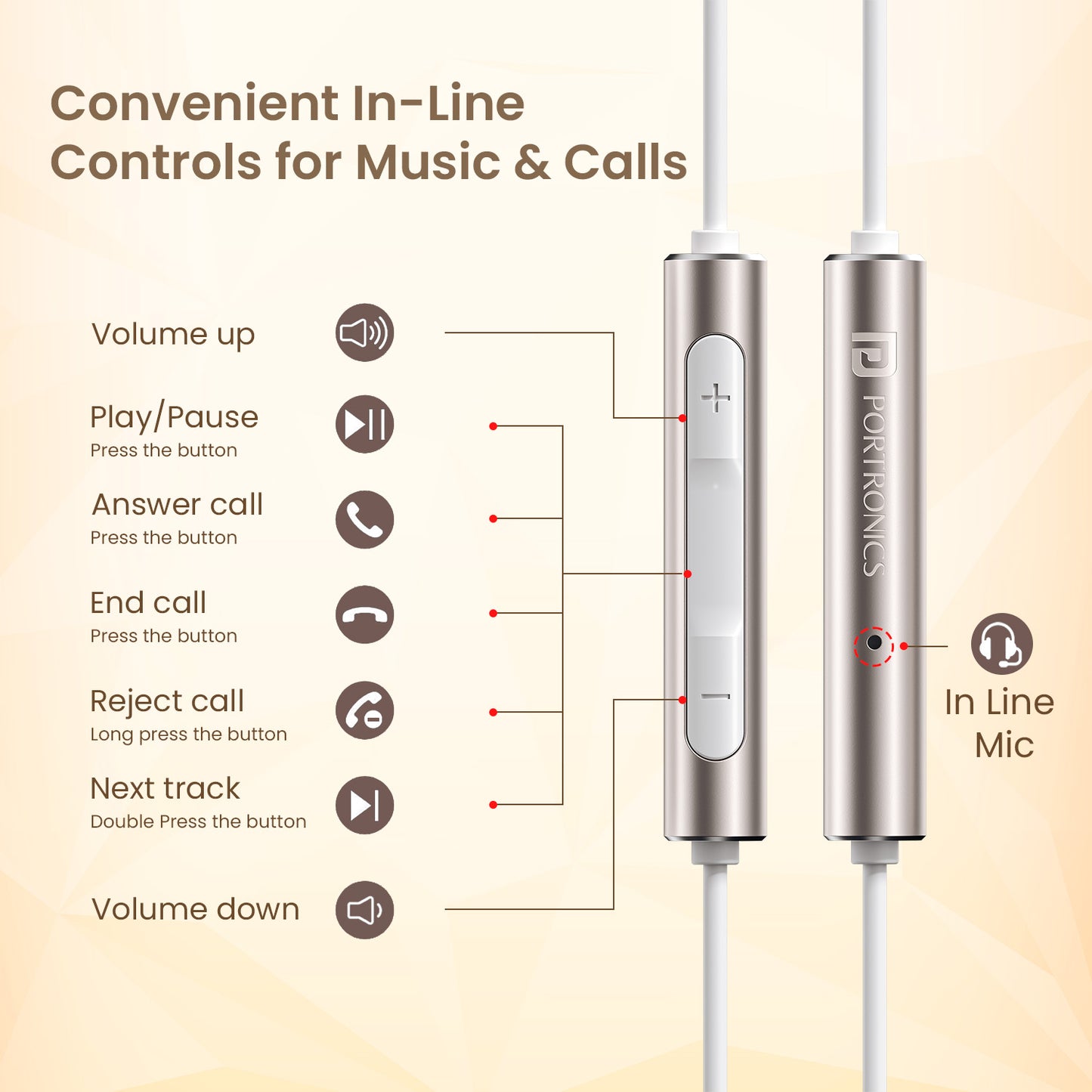 Type C Earphone with Mic – Conch Sigma by Portronics – Enjoy seamless connectivity with these premium wired earphones, featuring a stylish black finish and ergonomic fit for all-day comfort.