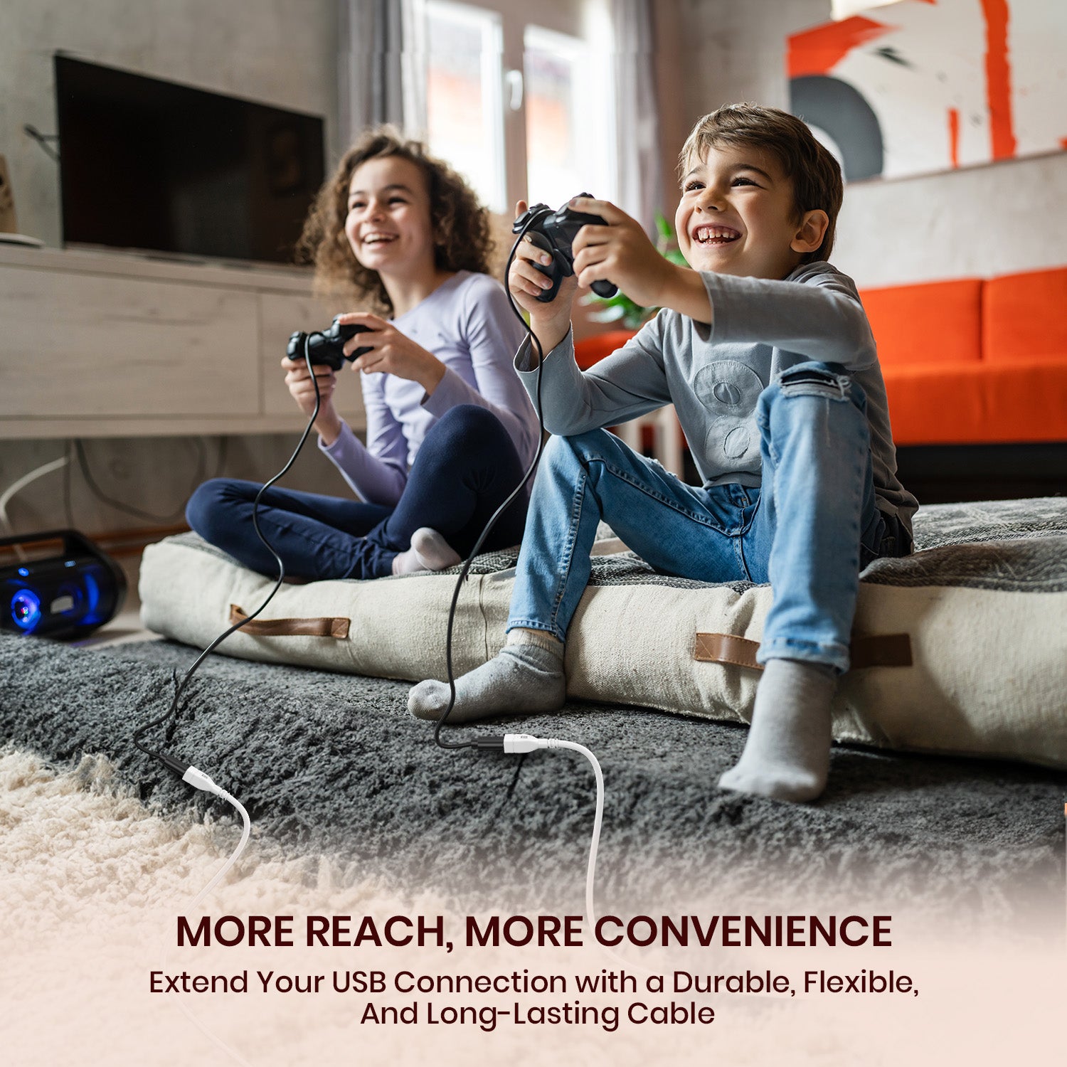 Uniconnect USB Male to Female Cable – Premium PVC-Built Fast Charging Cable and Extension Cable for Daily Use| best computer cable online