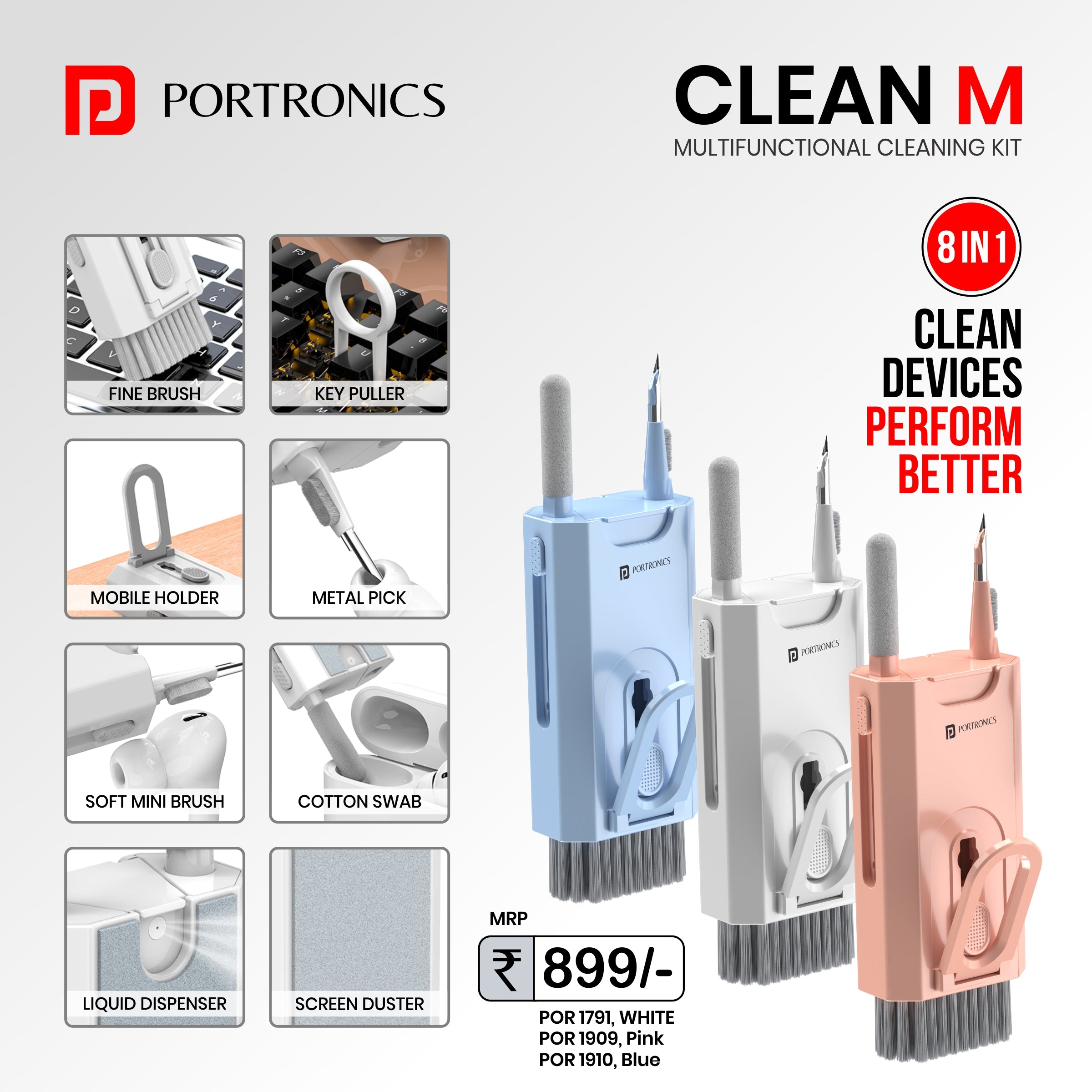 Miniatronics Clean Buy Portronics Clean M Gadget Cleaning kit For Smart Devices