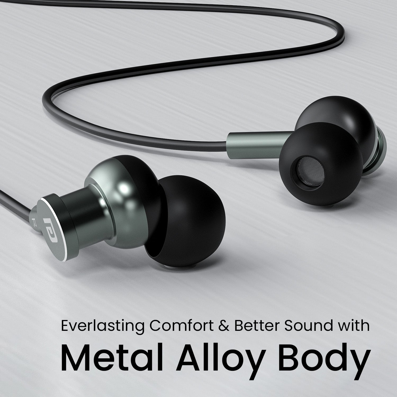 Green Wired earphone with Type C – Protronics Conch Tune C offers IPX5 water resistance, powerful drivers, and a sleek, durable design