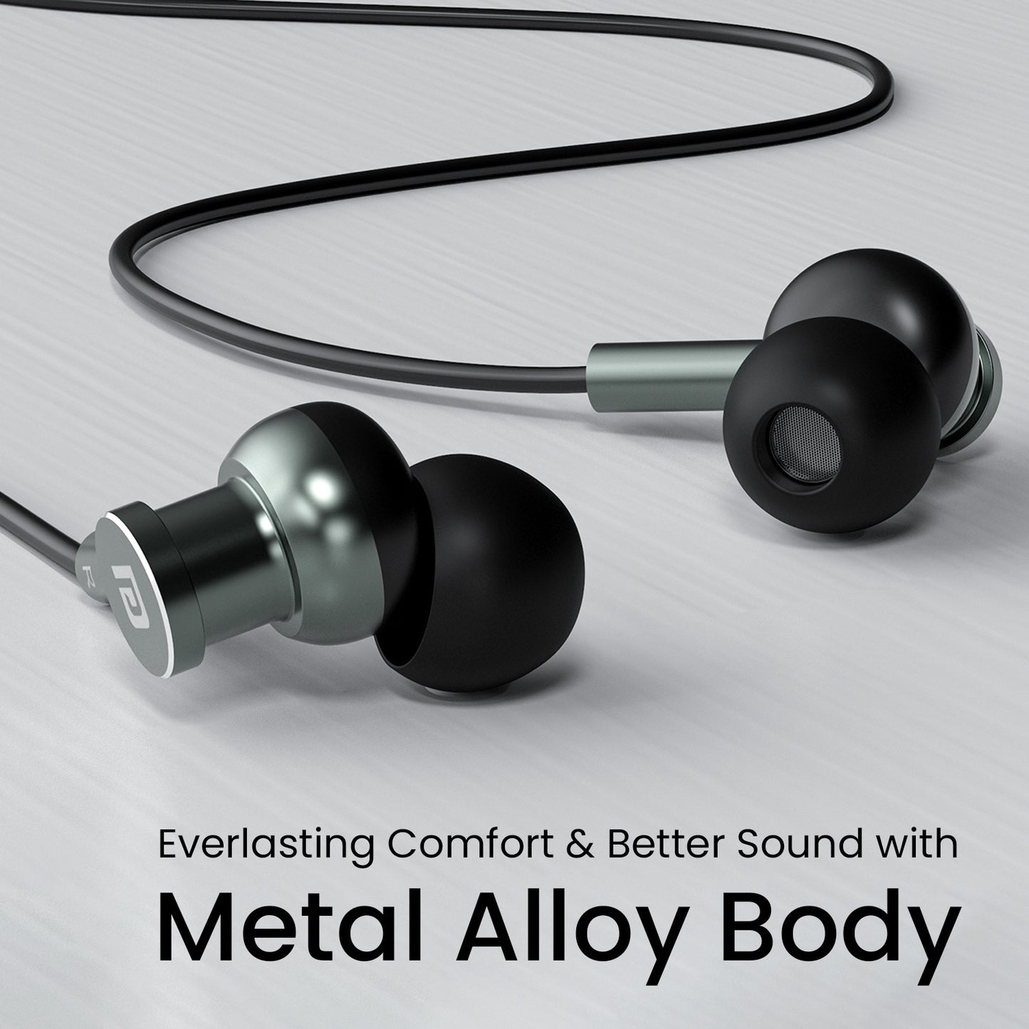 Green Wired earphone with Type C – Protronics Conch Tune C offers IPX5 water resistance, powerful drivers, and a sleek, durable design