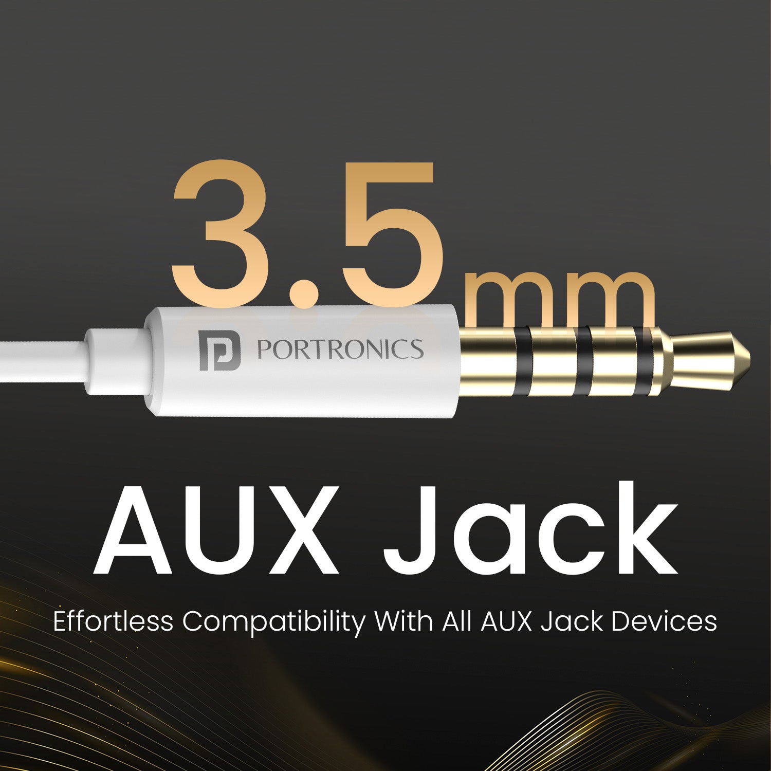 White Wired earphones for mobile and laptop – Portronics Conch Theta A offers a 3.5mm AUX jack, high compatibility, and hands-free controls