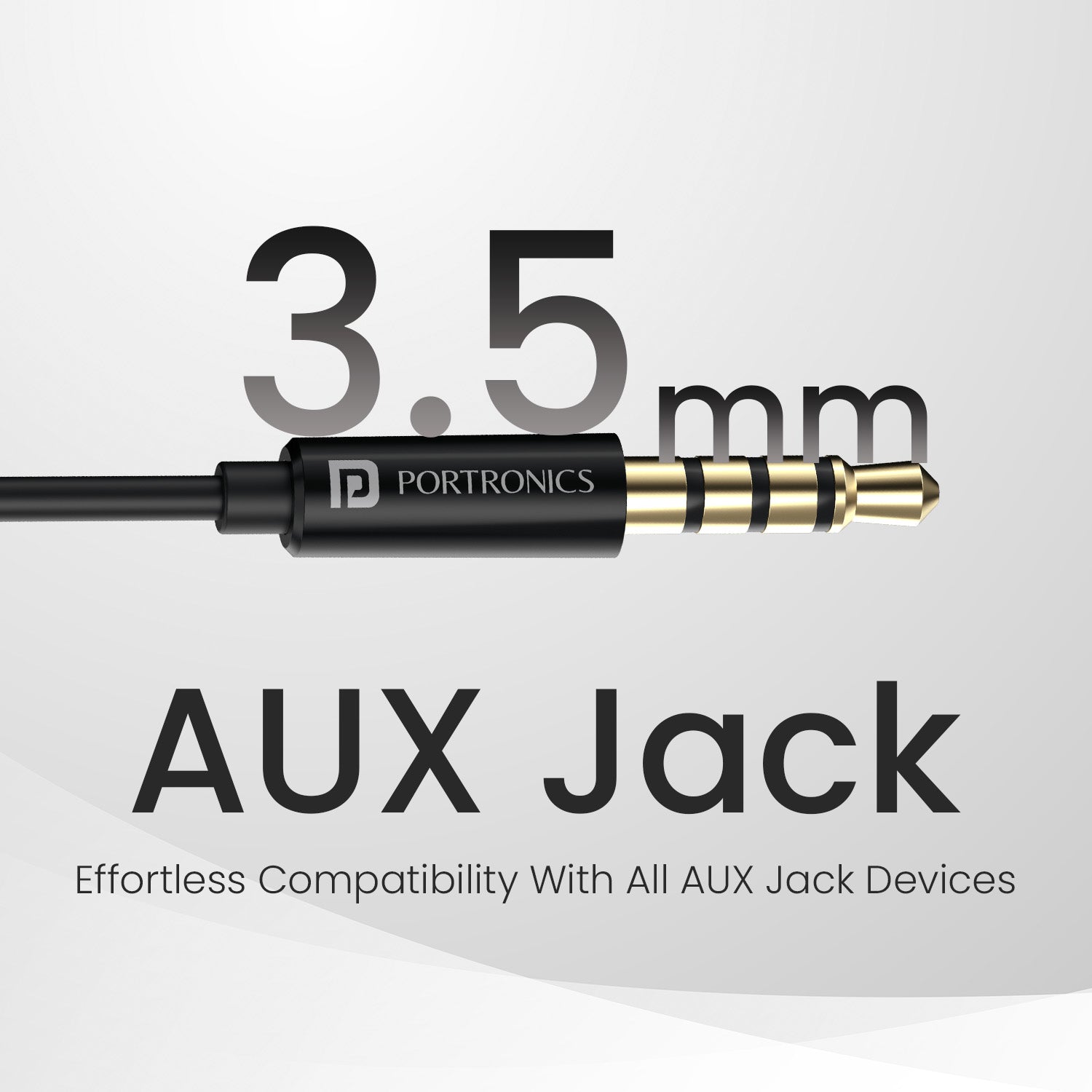 Black best Wired Earphone Portronics Conch Theta A uses 3.5mm jack for universal use with smartphones, tablets, and laptops