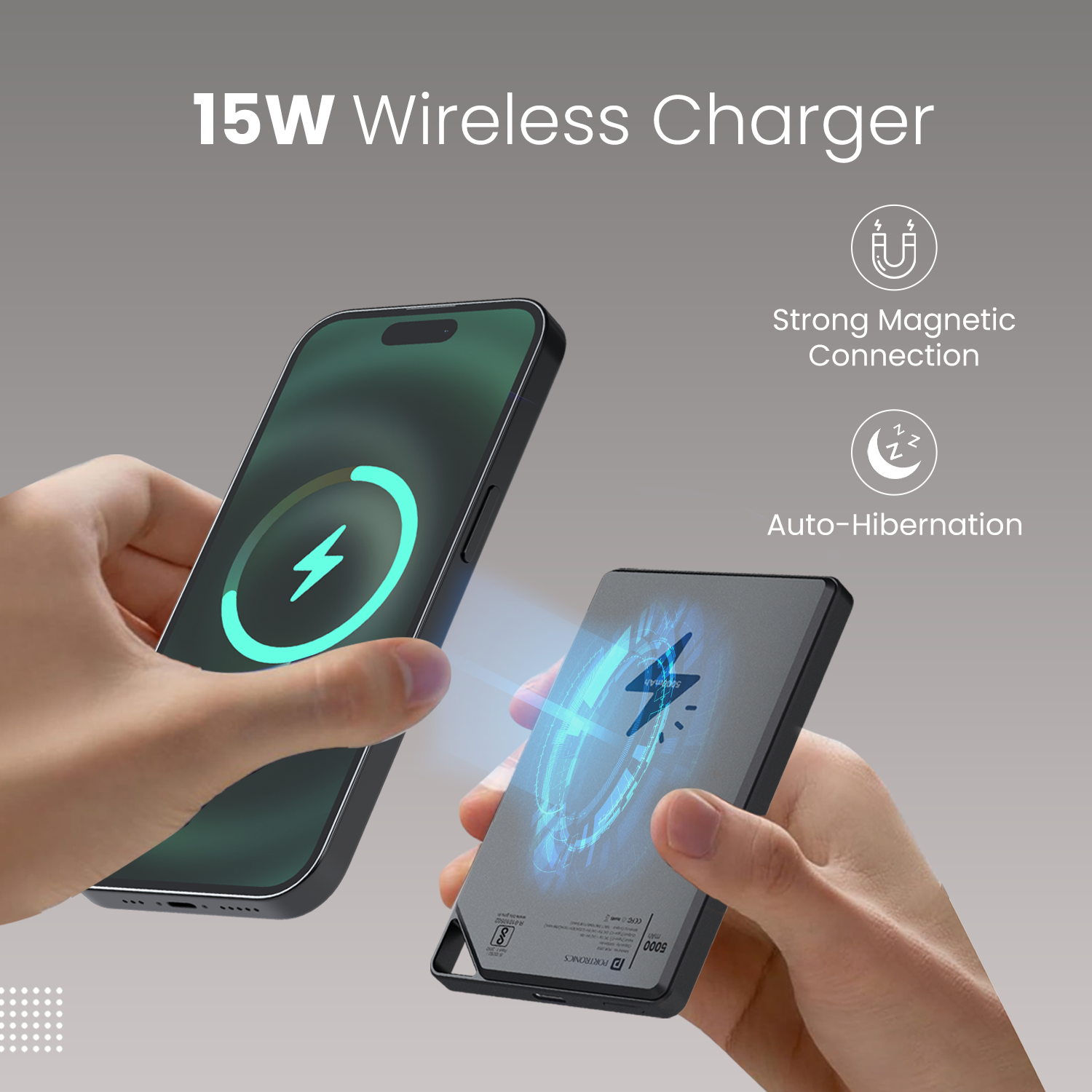 Best power bank in India – Portronics Boosty 5K with 15W wireless charging and 20W Type-C fast charging