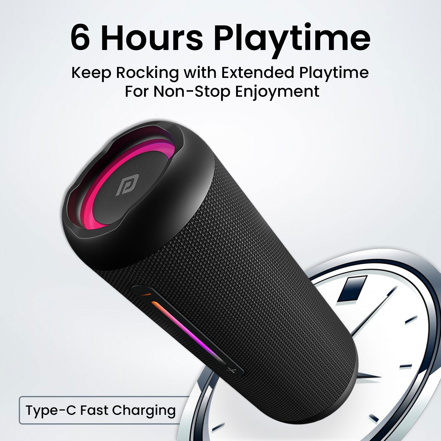 black portable bluetooth speaker for outdoor use | breeze 5 small bluetooth speaker with ipx5 water resistance, long battery life and portable speaker design for beach and camping