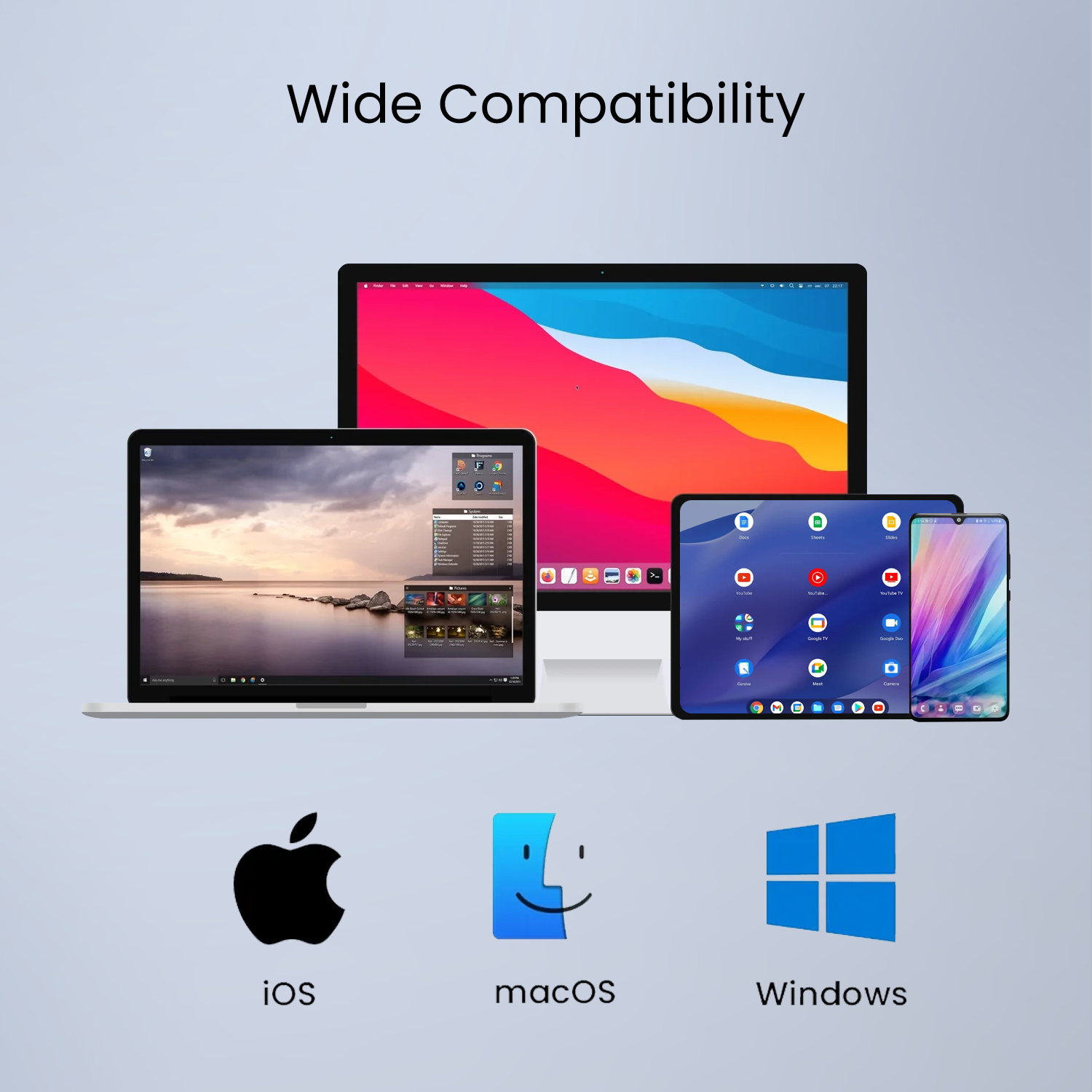 White portronics Bubble Dock laptop keyboard online, designed for seamless connectivity with laptops, tablets, and smartphones, making multitasking effortless