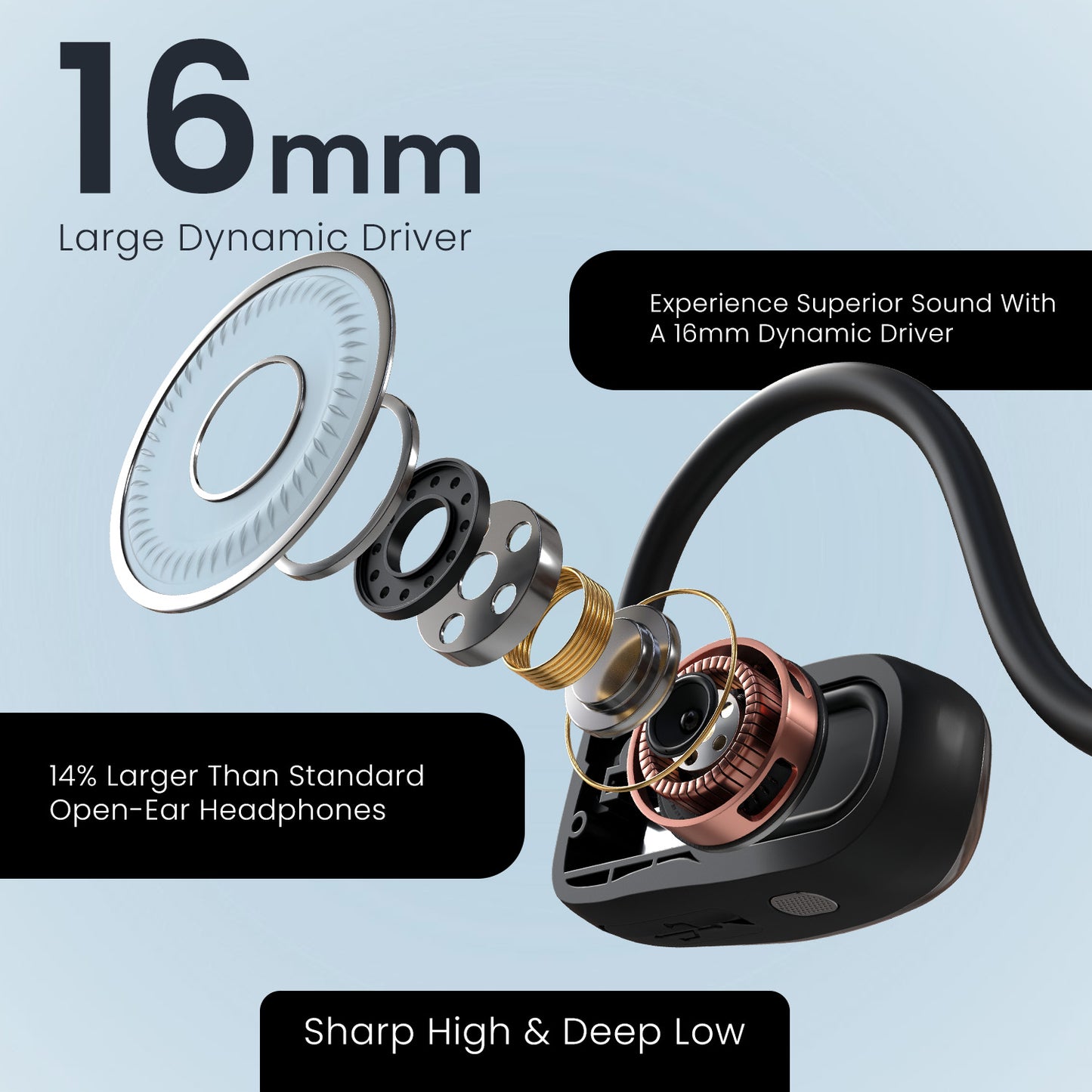 portronics aero tune stereo headset with 16mm large dynamic driver | sharp high and deep low audio for best neckband with anc and enc sound quality | wireless neckband earphones with superior hd sound performance