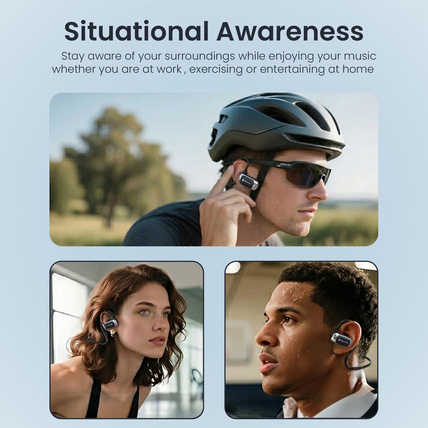 portronics aero tune neckband with situational awareness for safe listening outdoors | best neckband earphones with open ear design for work exercise and entertainment | wireless stereo headset with ambient sound awareness technology