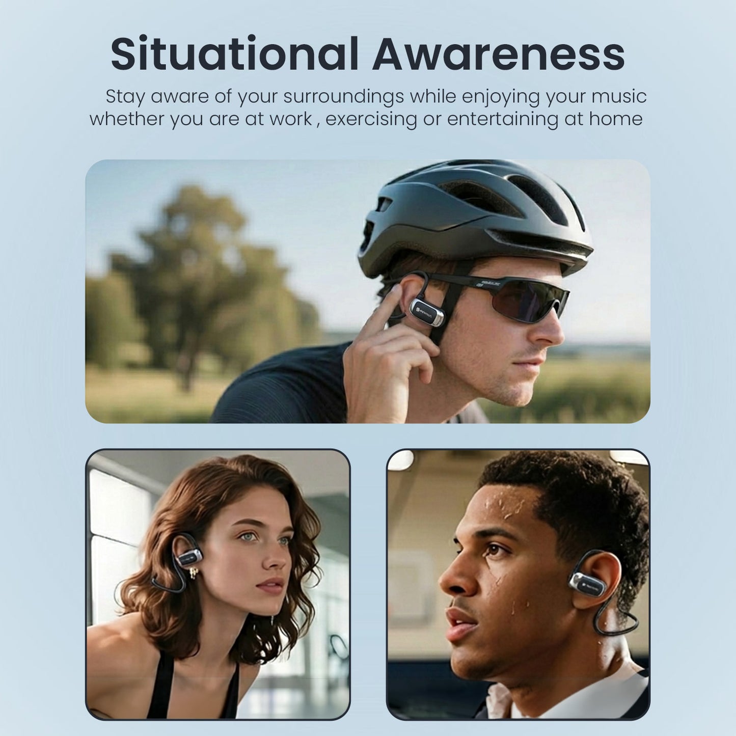 portronics aero tune neckband with situational awareness for safe listening outdoors | best neckband earphones with open ear design for work exercise and entertainment | wireless stereo headset with ambient sound awareness technology