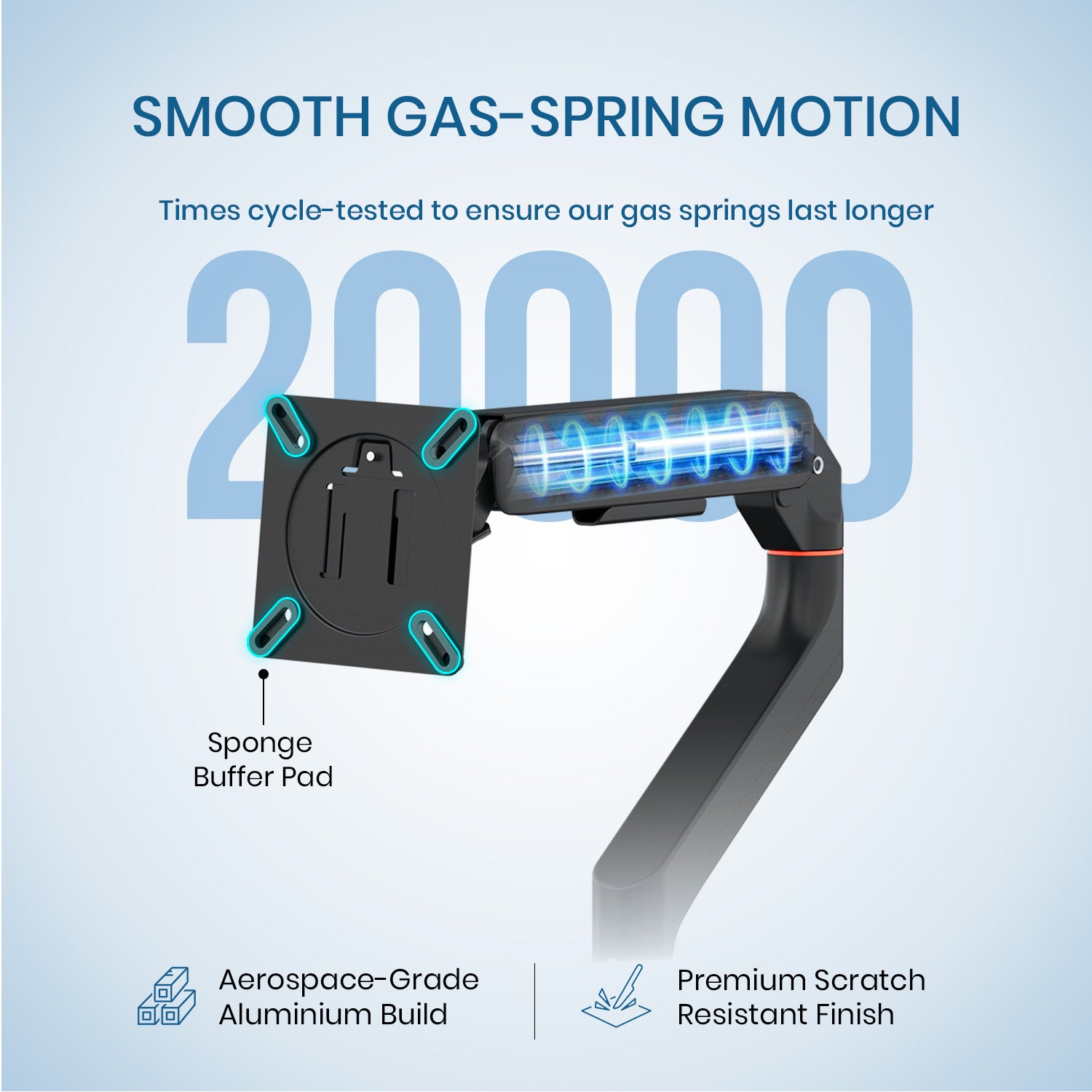 portronics aerolift solo monitor desk mount stand full motion monitor arms with 360 rotation tilt and swivel for flexible viewing best monitor desk mount
