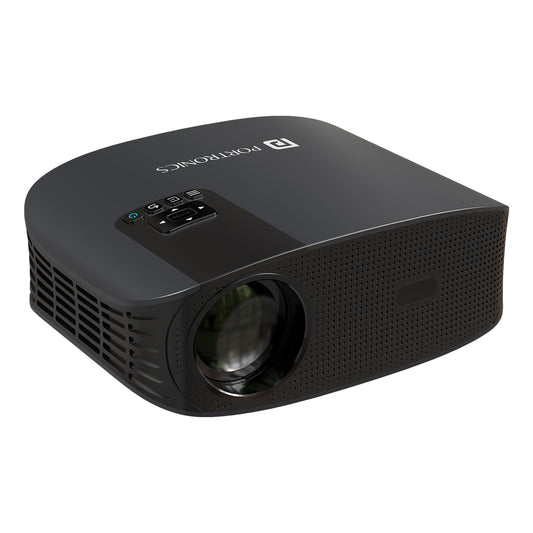 portronics beem 490 smart android led projector | 1080p full hd smart projector for home with android os, 6000 lumens brightness, auto focus and keystone correction | best smart projector for home movie projector experience