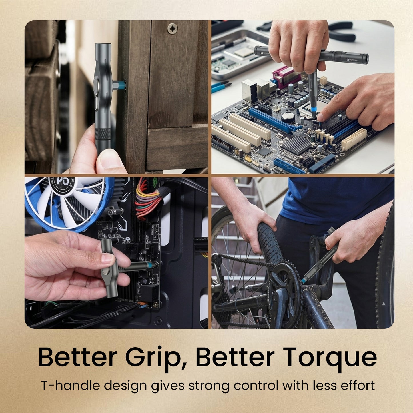 portronics bit box prime t-handle screwdriver set | ergonomic t-handle design for better grip and stronger torque during diy | pc assembly bicycle and hardware repair with precision screwdriver kit | which tool kit gives better torque for home and bike repair