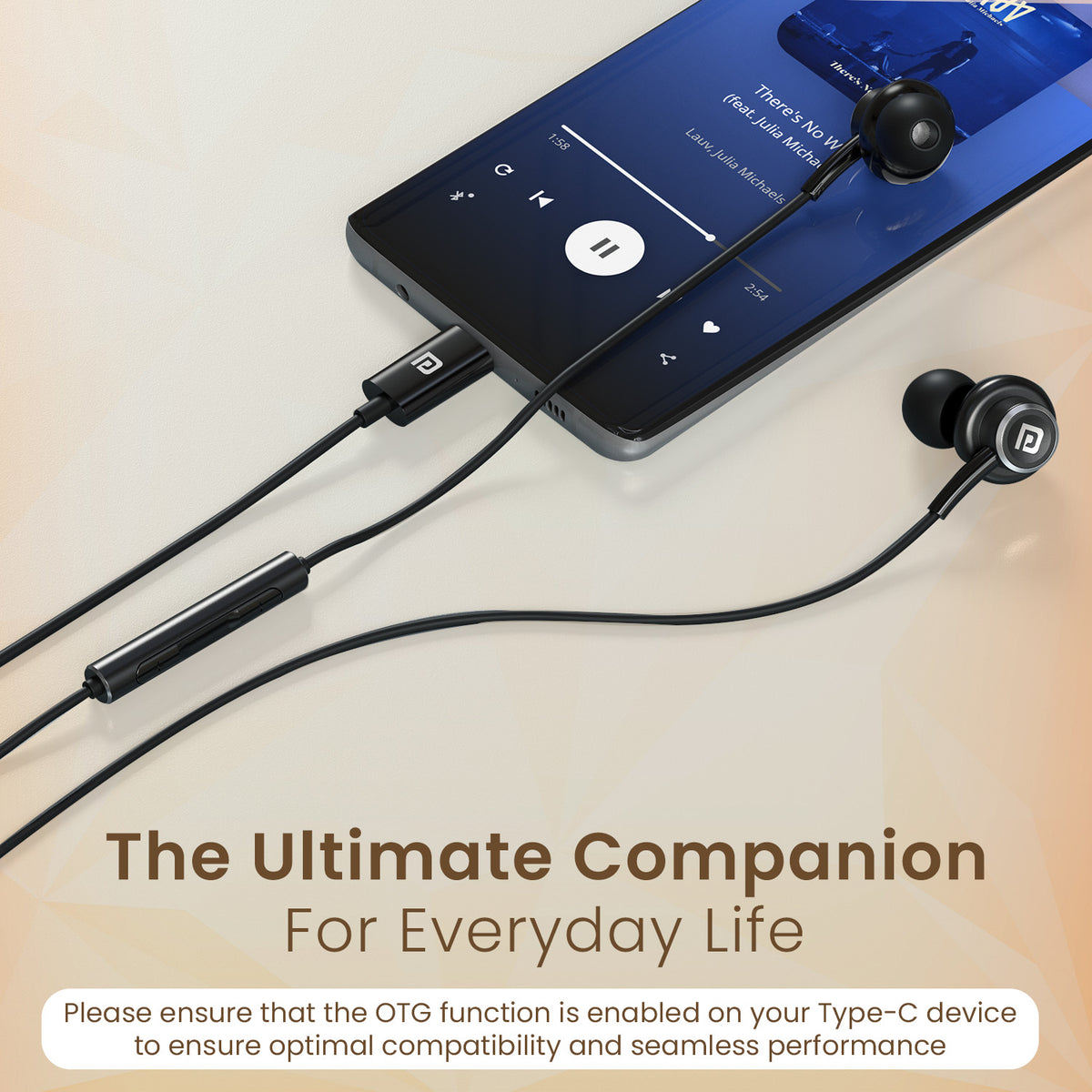 Black portronics conch sigma wired headset | secure ear canal placement | remote working earphone with mic | best wired earphones with mic online