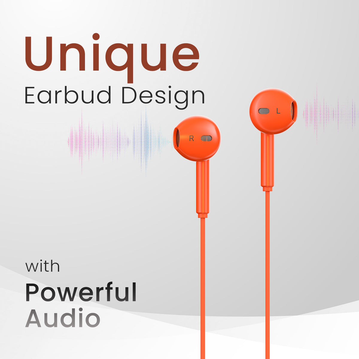 Orange portronics conch theta c in ear earphones with mic | full inline handsfree control | team meetings earphone with mic | best wired earphones with mic under 500
