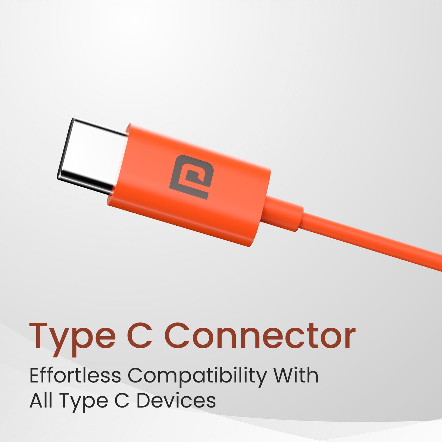 Orange portronics conch theta c wired headset | tangle resistant flexible cord | daily travel earphone with mic | buy type c wired earphones online
