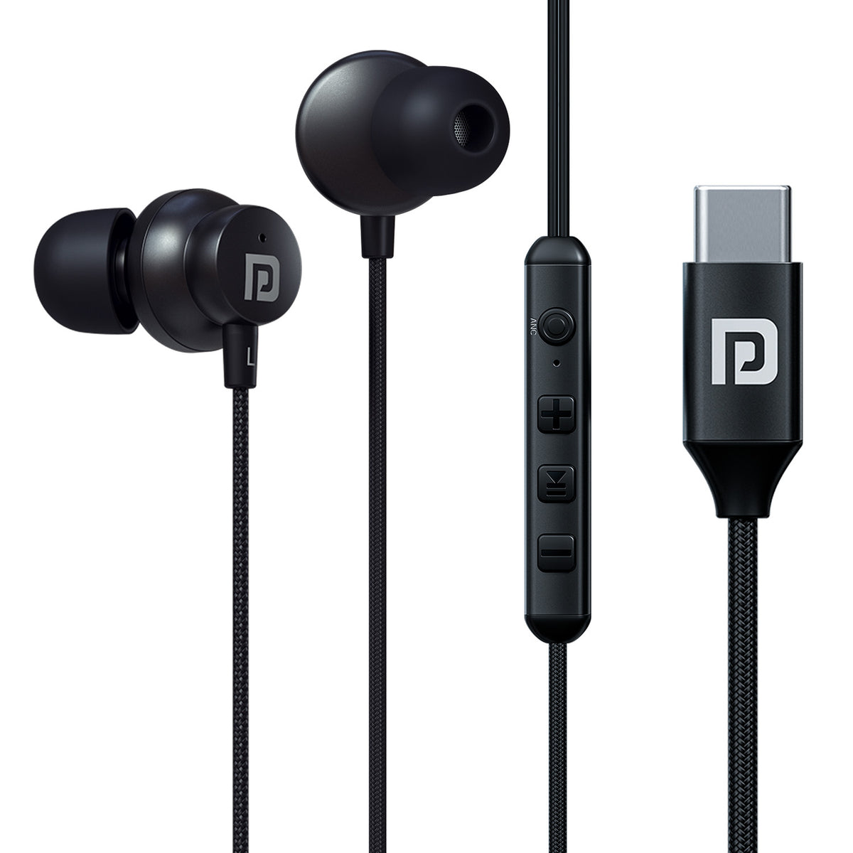 portronics conch z type c earphones | active noise cancellation wired earphones | office work earphone with mic | best wired earphones for calling