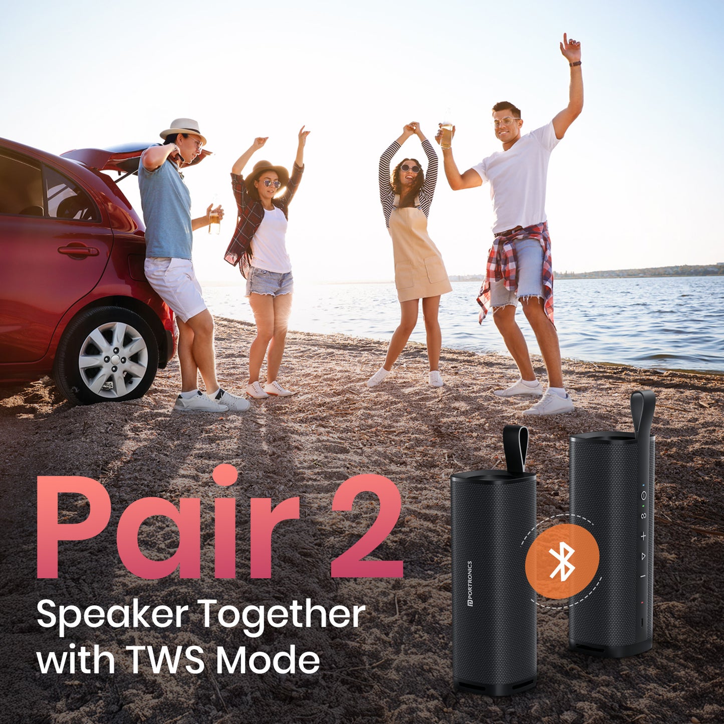 portronics bt speaker fynix portable bluetooth speaker with fm| best wireless speaker with tws| tws pairing speaker