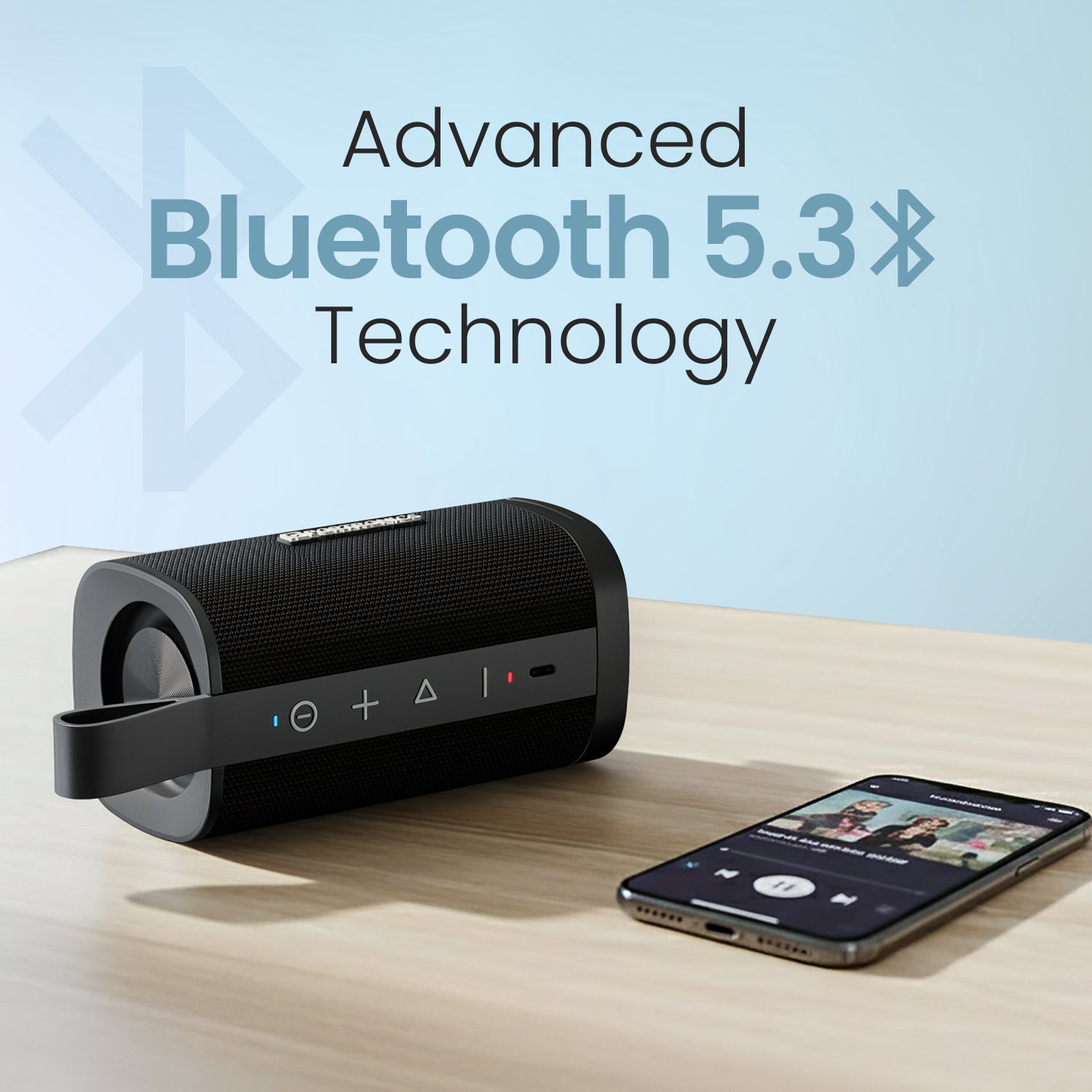 portronics fynix mini tws stereo | hands-free calling, type-c charging, bluetooth 5.3 stereo | music parties & gatherings hand free calling bluetooth speaker