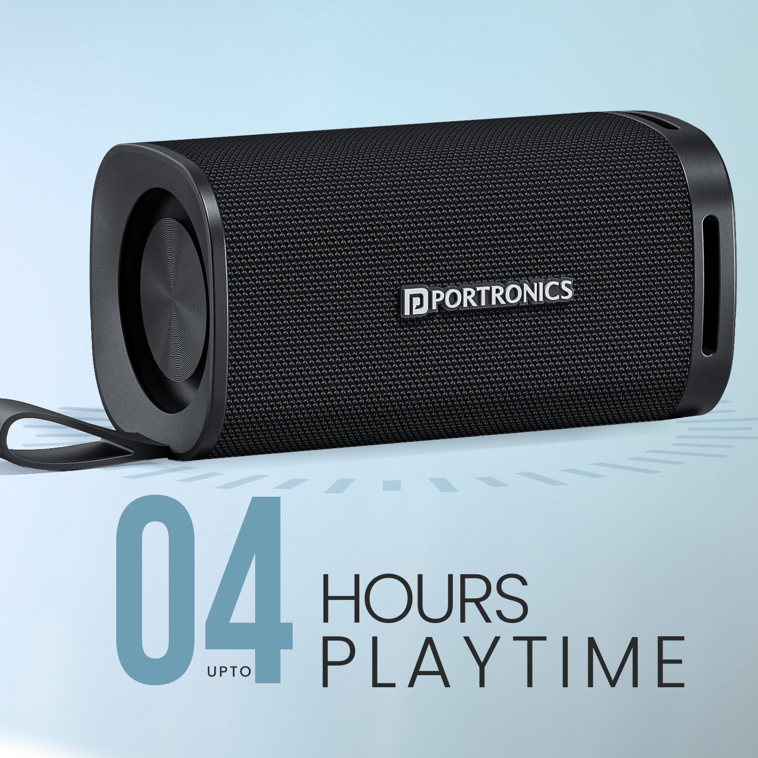 portronics fynix mini wireless speaker bluetooth | 4h playtime, type-c fast charge, hands-free mic wireless speaker bluetooth | outdoor movies & calls portable mini speaker