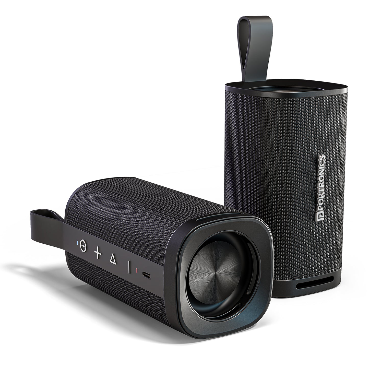 portronics fynix mini wireless speakers | 20w bass via passive radiator, bluetooth 5.3, tws stereo wireless speakers | parties & travel portable bluetooth speaker