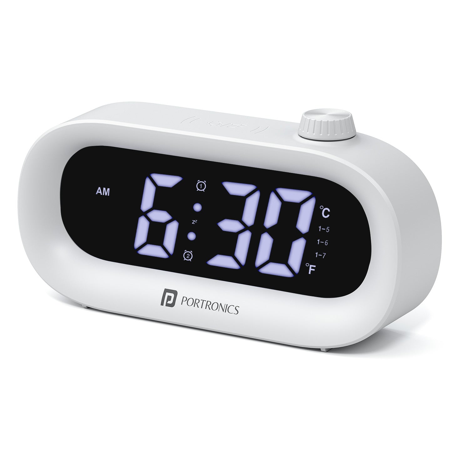 portronics glowtime smart alarm clock | digital led display smart alarm clock | checking room temperature table clock with alarm | alarm clock with temperature for home desk