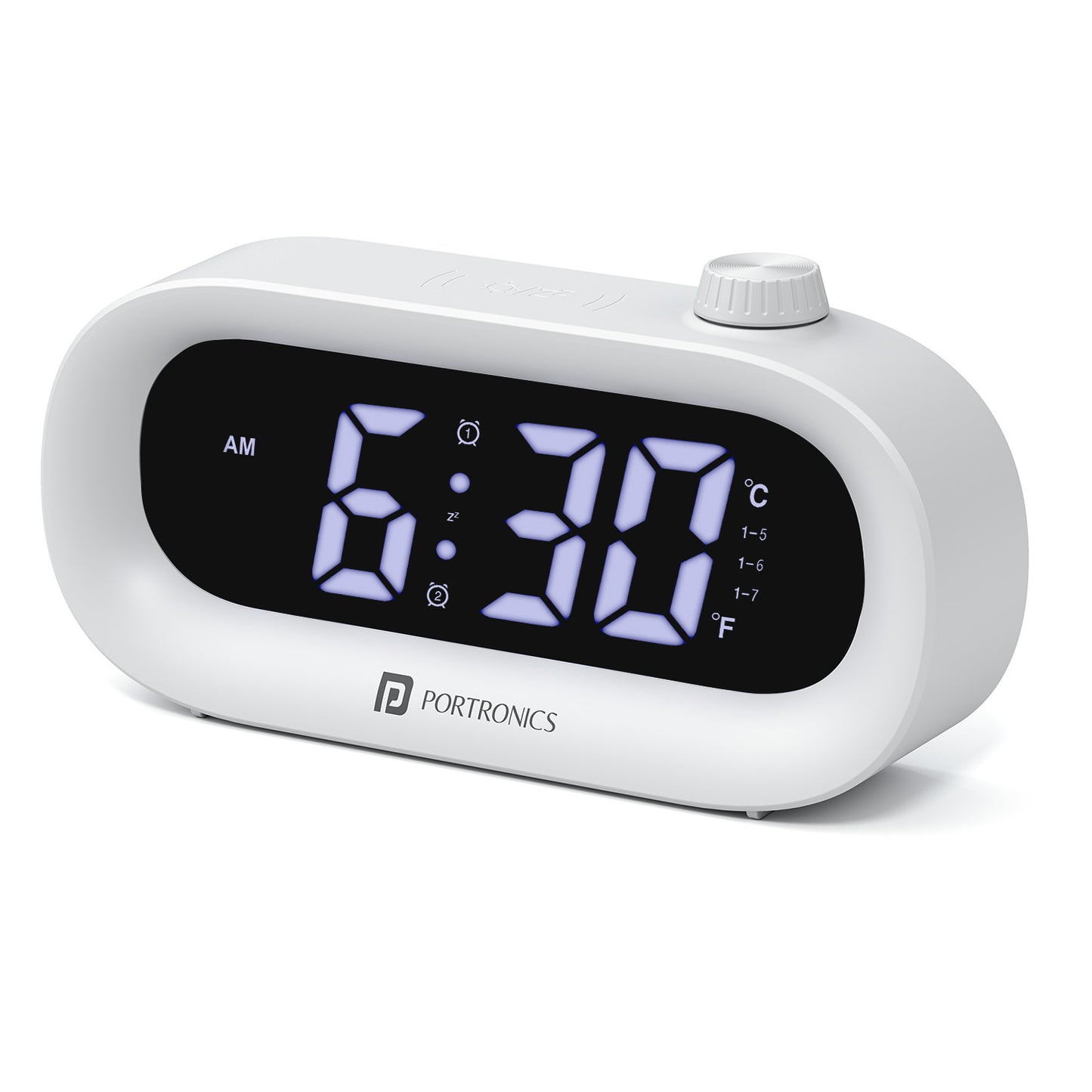 portronics glowtime smart alarm clock | digital led display smart alarm clock | checking room temperature table clock with alarm | alarm clock with temperature for home desk