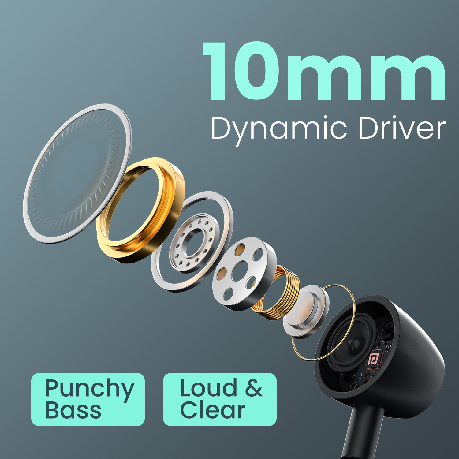 portronics harmonics z11 pro neckband earphones | deep 10mm drivers, low-latency audio, stable connectivity neckband earphones | daily commutes & travel sports neckband