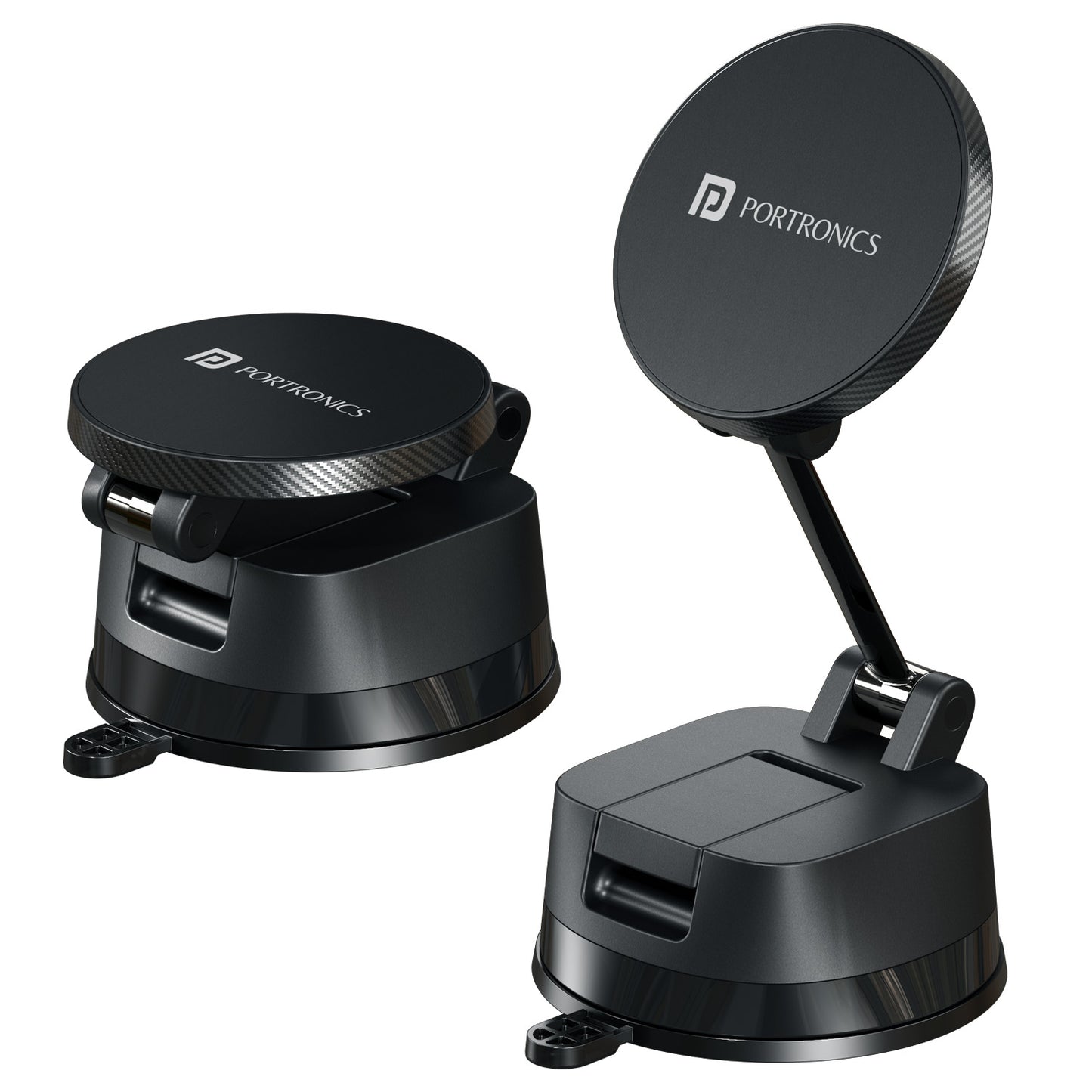 portronics hold x plus magnetic mobile stand | foldable dual joint body adjustable phone stand | desk mount hands free phone holder | mobile holder best adjustable mobile holder for car and desk