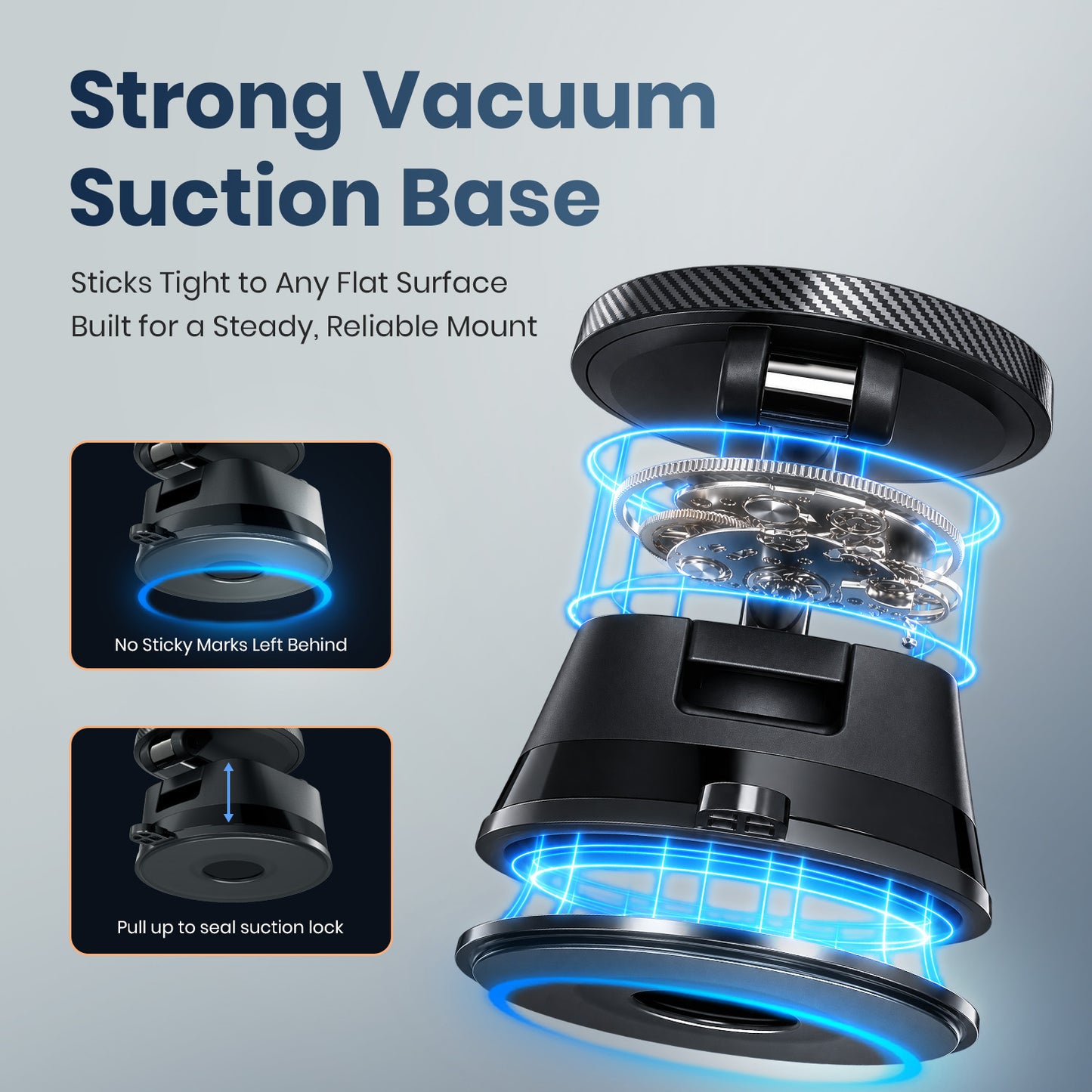 portronics hold x plus vacuum lock mobile stand | strong suction base car dashboard accessories | flat surface attachment mobile holder for desk | vacuum lock phone holder best mobile phone stand for desk in india