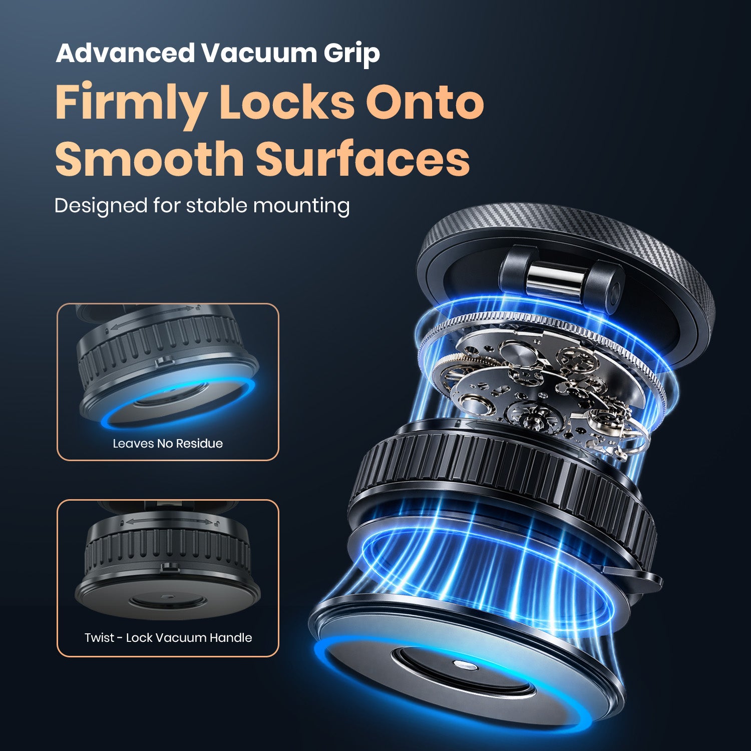 portronics hold x prime vacuum lock mobile stand | advanced vacuum grip base mobile accessories | smooth flat surface attachment mobile holder for desk | vacuum lock phone holder best mobile phone stand for desk in india