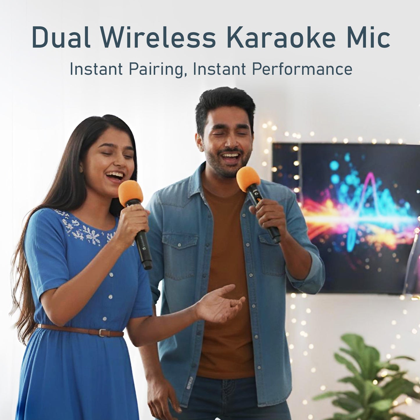 portronics iron beats 5 wireless bluetooth party speaker | dual wireless mic with speaker setup featuring powerful bass stereo sound aux connectivity and premium portable audio accessories design