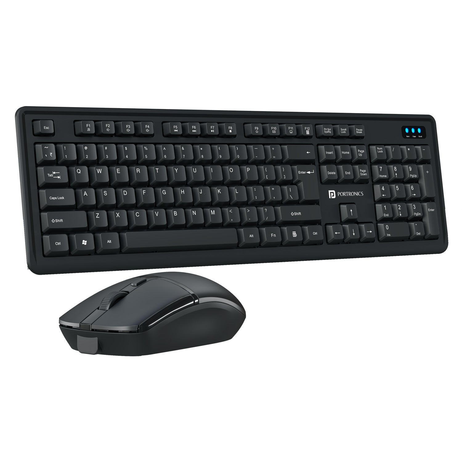 portronics key air combo wireless keyboard and mouse combo | reliable 2.4ghz wireless connectivity plug and play keyboard mouse | office work study wireless desktop combo | keyboard & mouse combo for laptop