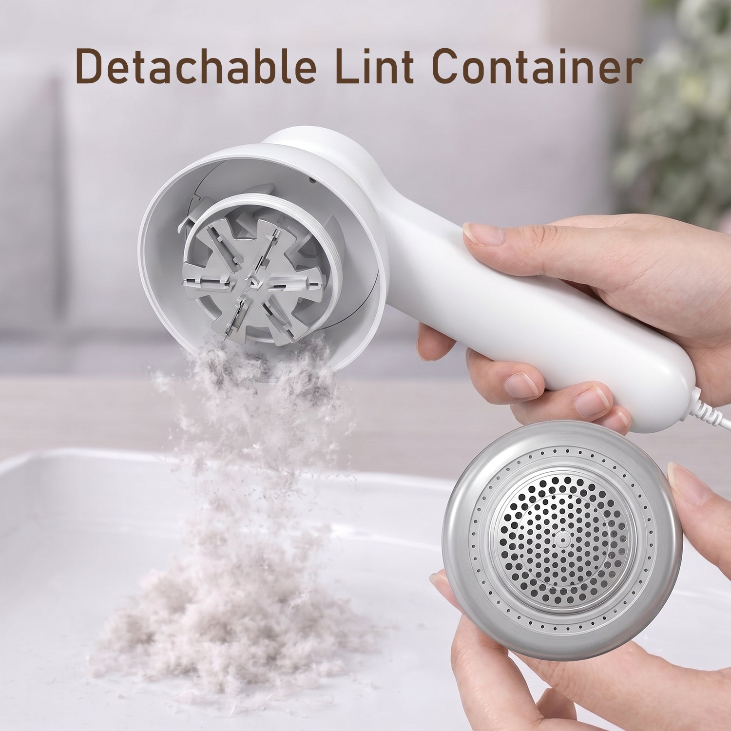 portronics lint x lite cloth lint remover | easy twist detachable fuzz storage bin with blade guard | hassle free disposal and maintenance | convenient clothes shaver for home