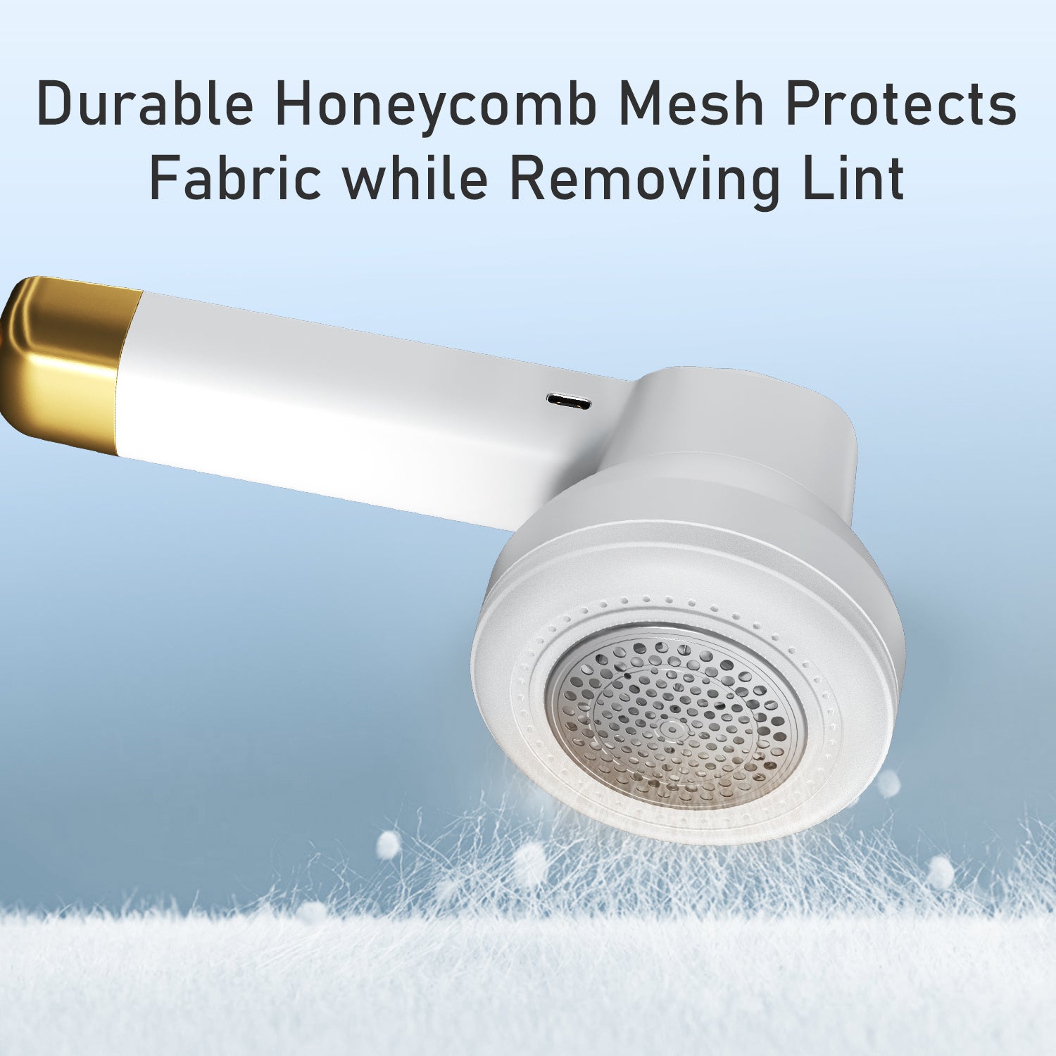 portronics lint x pro fabric fuzz remover | smooth stainless steel honeycomb mesh shield | safe gliding across delicate wool and cotton garments | best fabric shaver for woolen sweaters