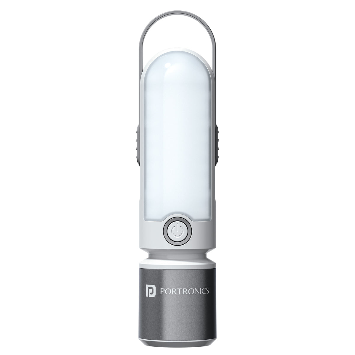portronics luma rechargeable led lamp | dual purpose telescopic zoom flashlight with integrated diffused lantern tube portable led lamp | versatile handheld lighting and stable tabletop illumination led lantern | best rechargeable led lamp with telescopic zoom for home and outdoor use