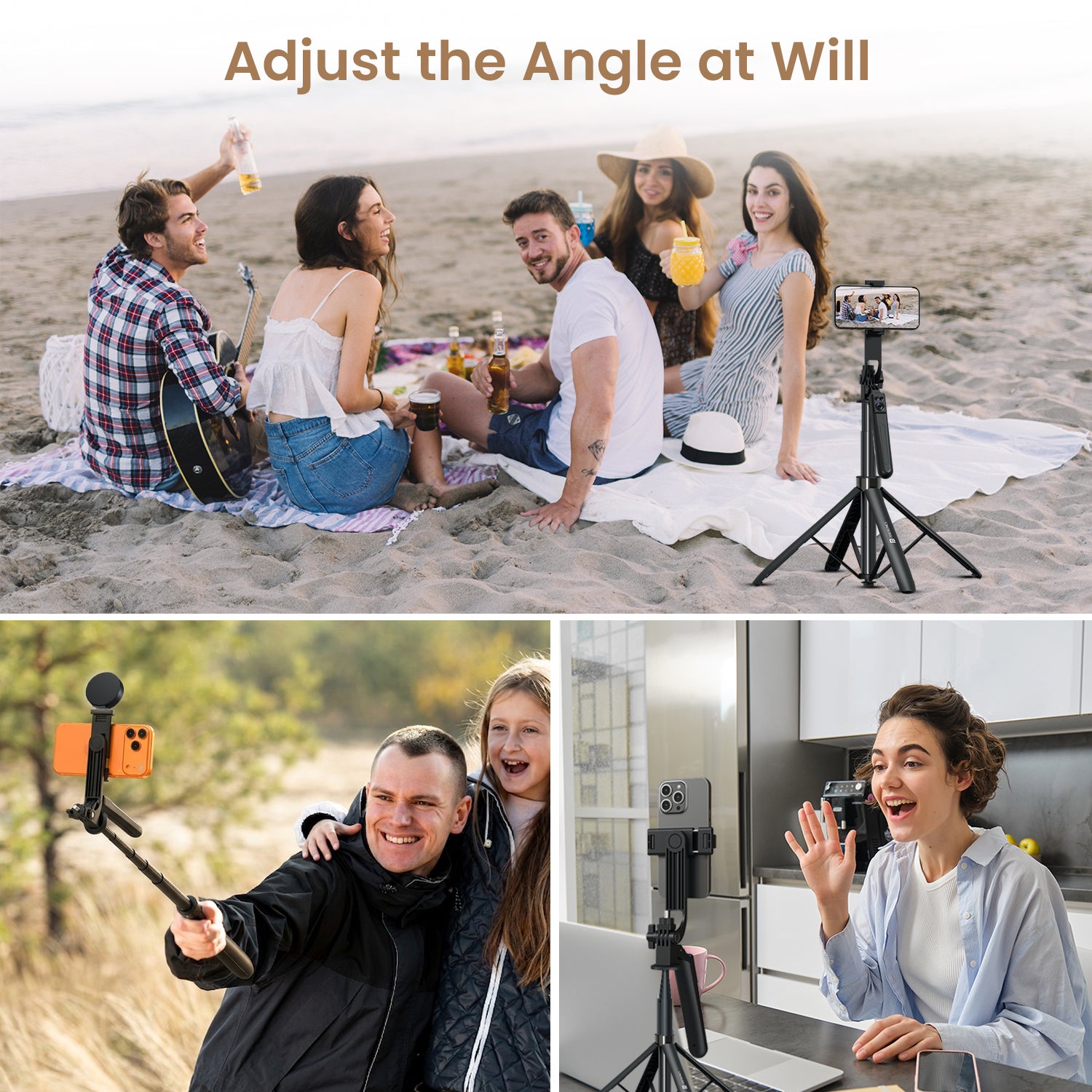 portronics lumistick neo selfie stick with tripod | stable setup for landscape capture vlogging tripod | vacation group photo sessions selfie stick for travel | selfie stick tripod stand