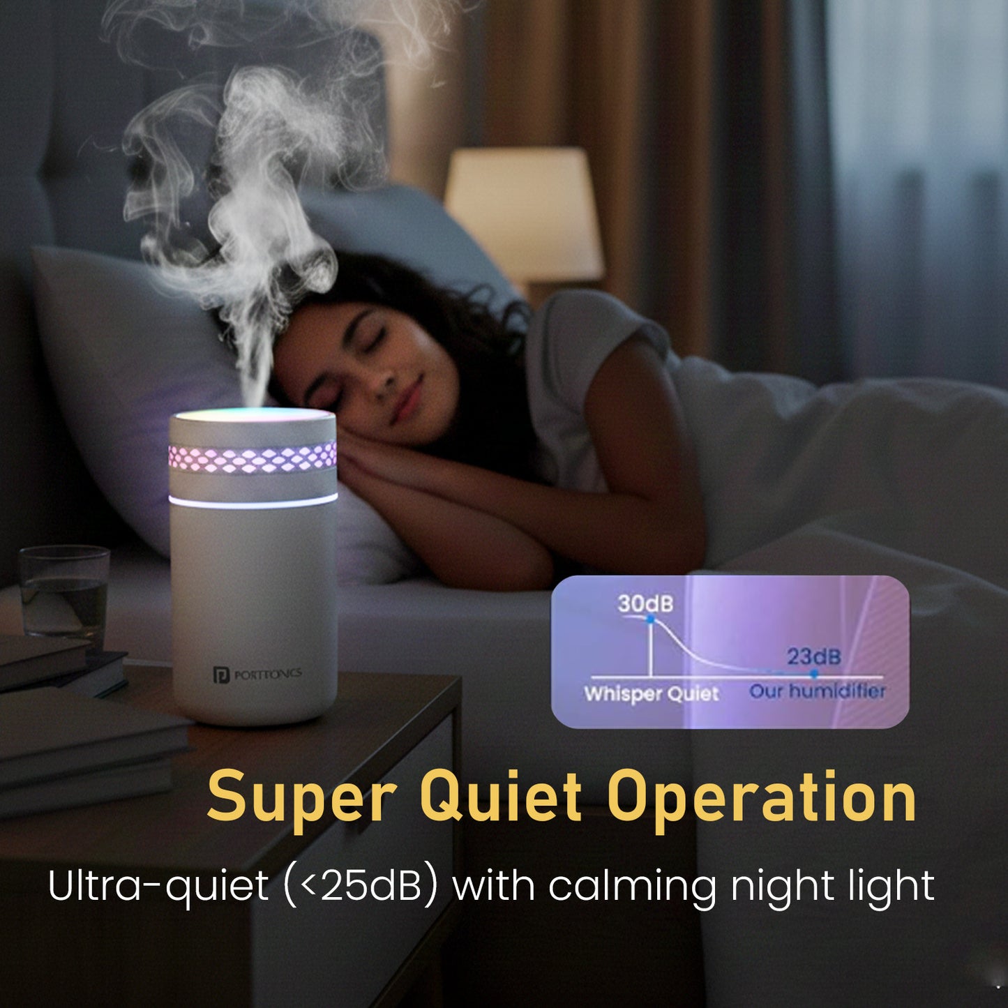 portronics magma lite air humidifier | water based mist humidifier with low noise operation | best humidifier for baby in india and daily home use