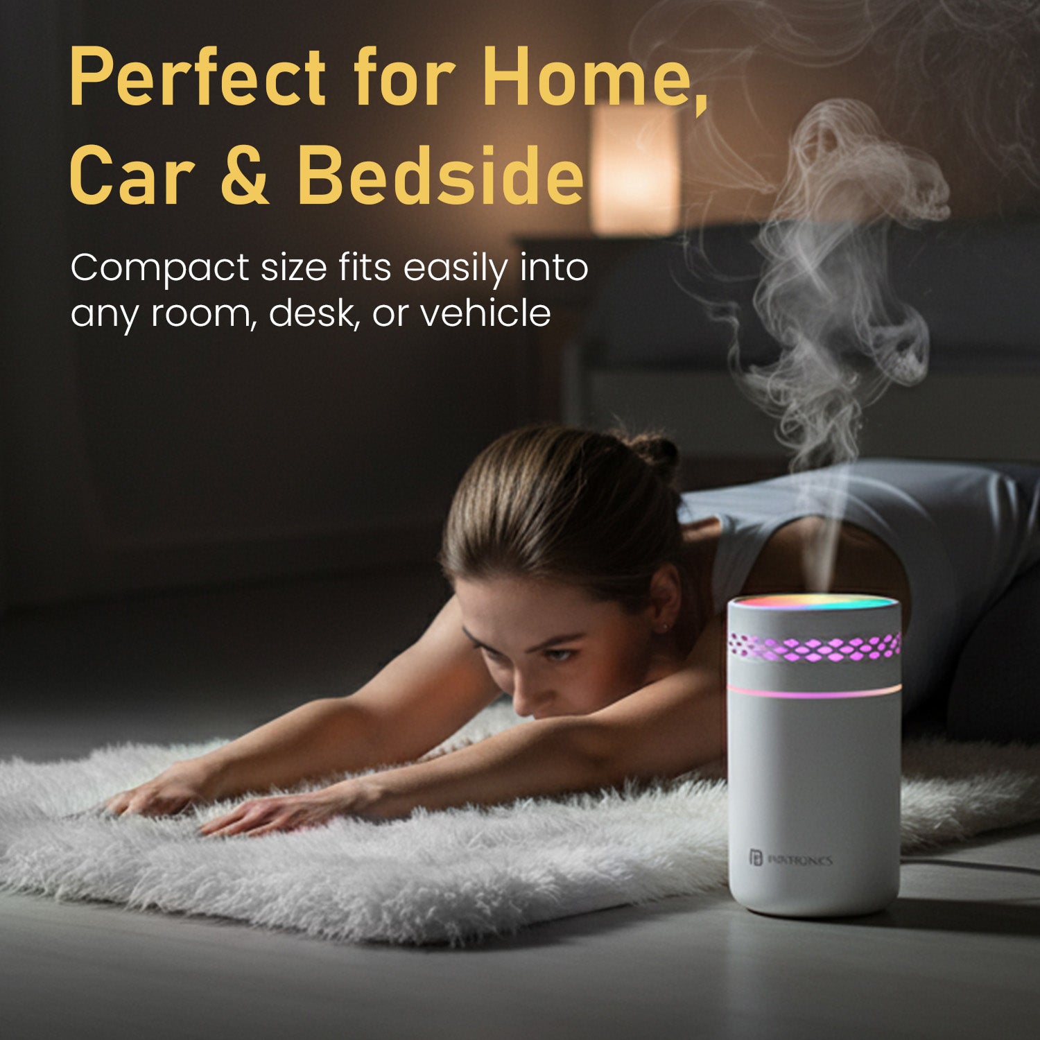 portronics magma lite cool humidifier | mist humidifier that adds moisture to dry air | humidifiers for office room and exercise environments