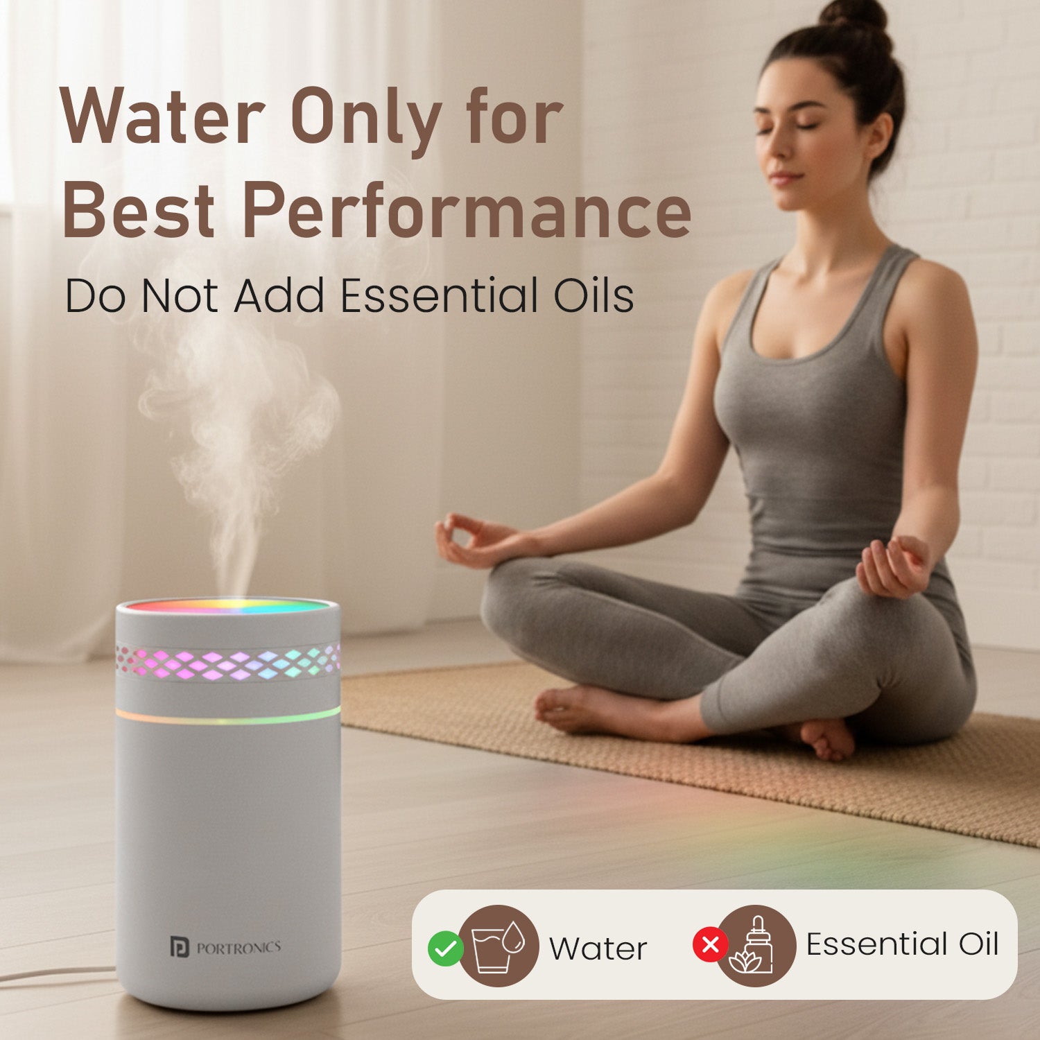 portronics magma lite mist humidifier | water based mist humidifier with low noise operation | best humidifier for baby in india and daily home use