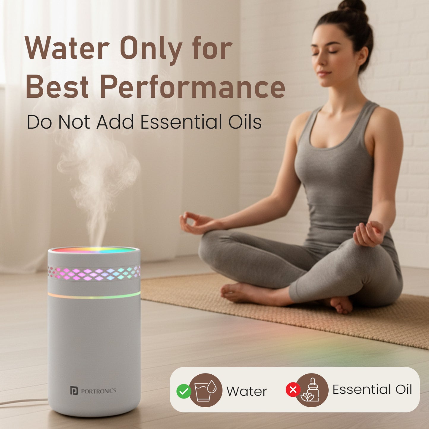 portronics magma lite mist humidifier | water based mist humidifier with low noise operation | best humidifier for baby in india and daily home use