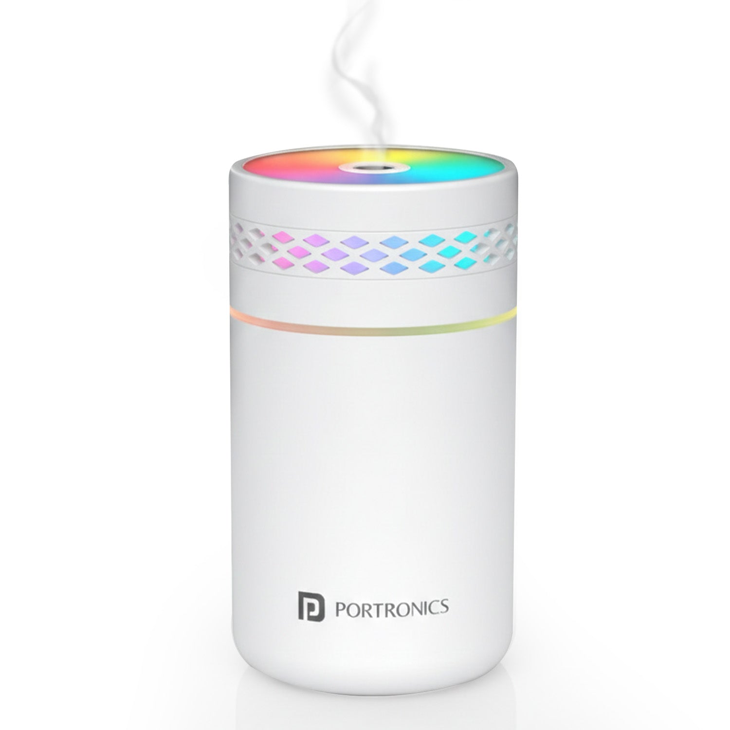 portronics magma lite water mist humidifier | compact cool mist humidifier with rgb night lamp | air humidifier for room and office desk to improve air moisture