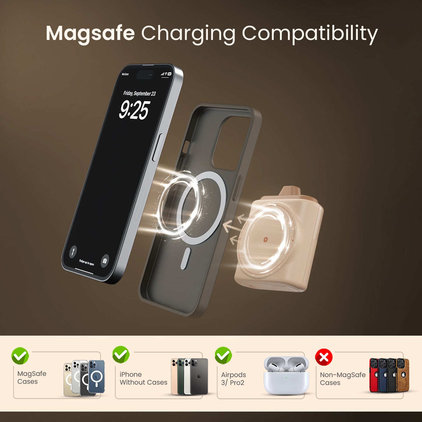 Mocha portronics moji 10 power bank | portable 10000mah powerbank with wireless and pd charging | best power bank choice for everyday use| best magsafe powerbank for iphone and samsung