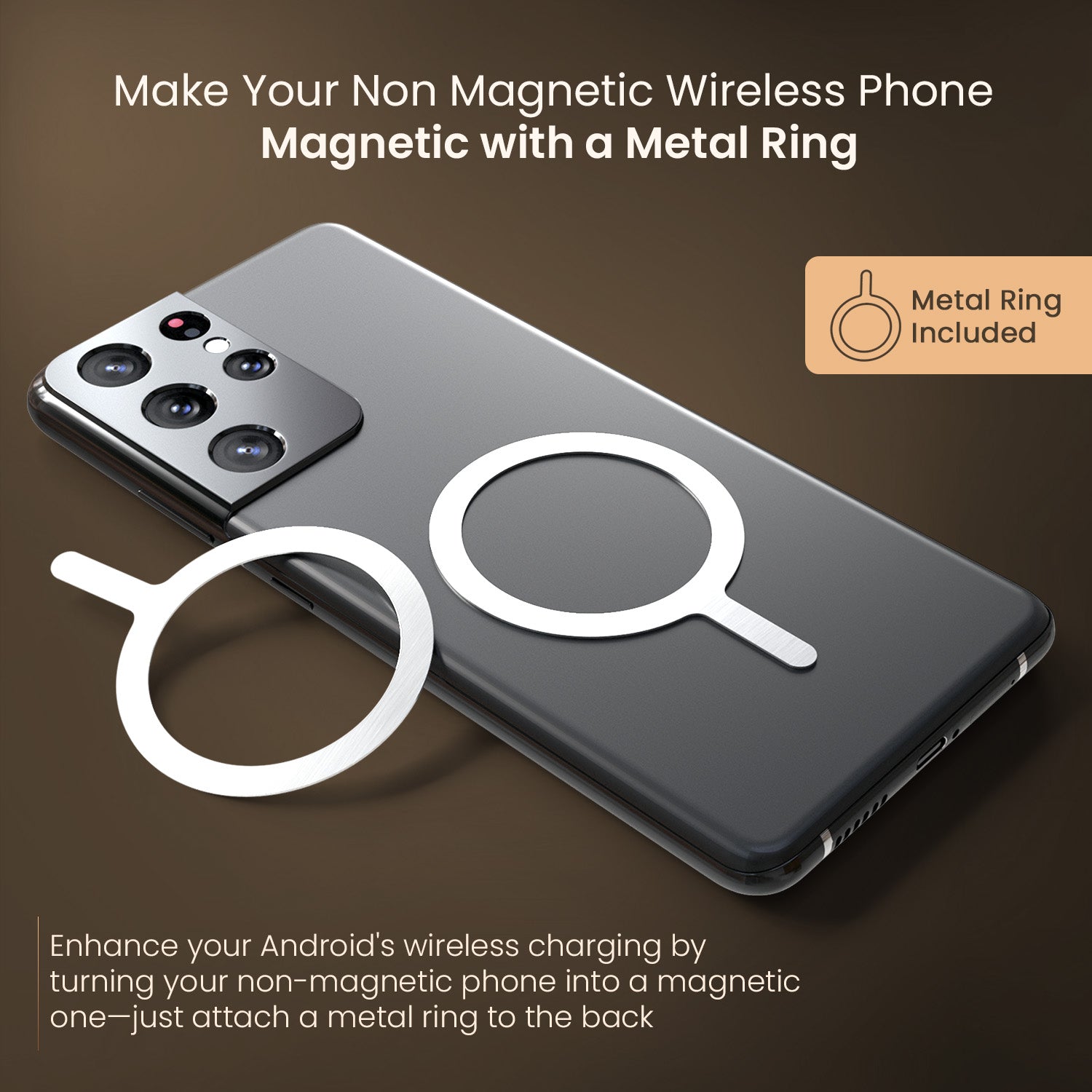 Mocha portronics moji 10 powerbank | durable power bank with led battery indicator and detachable type-c cable | best power bank for daily travel| wireless powerbank with metal ring