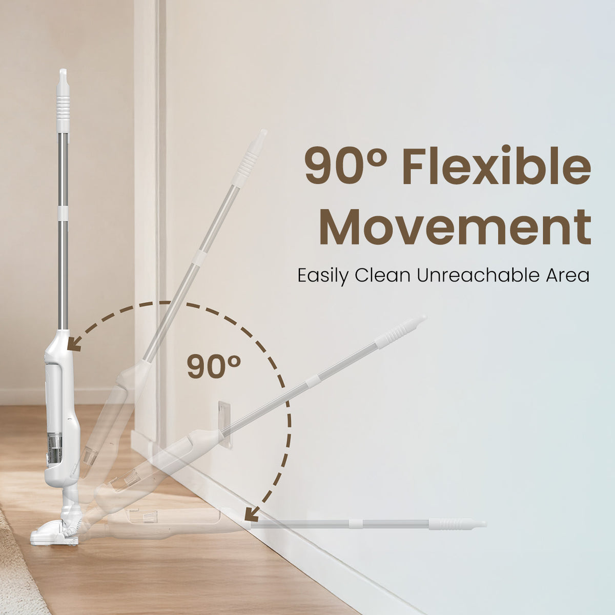 portronics mopcop duo handy vacuum cleaner | 90 degree articulated swivel neck maneuvering under beds and cabinets | tackling hard to reach corners and low gaps | flexible handheld vacuum cleaner price