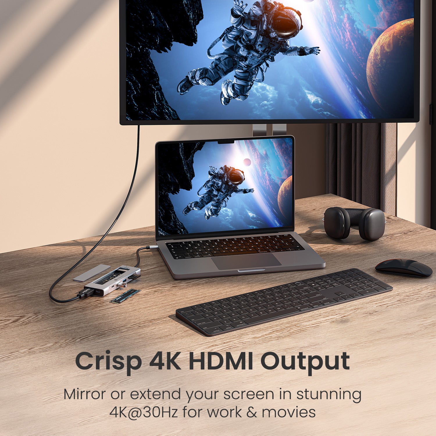 portronics mport space usb hub for pc | usb hub 3.0 with built in ssd usb expansion and 4k hdmi display | best usb hub for laptop and desktop data sync