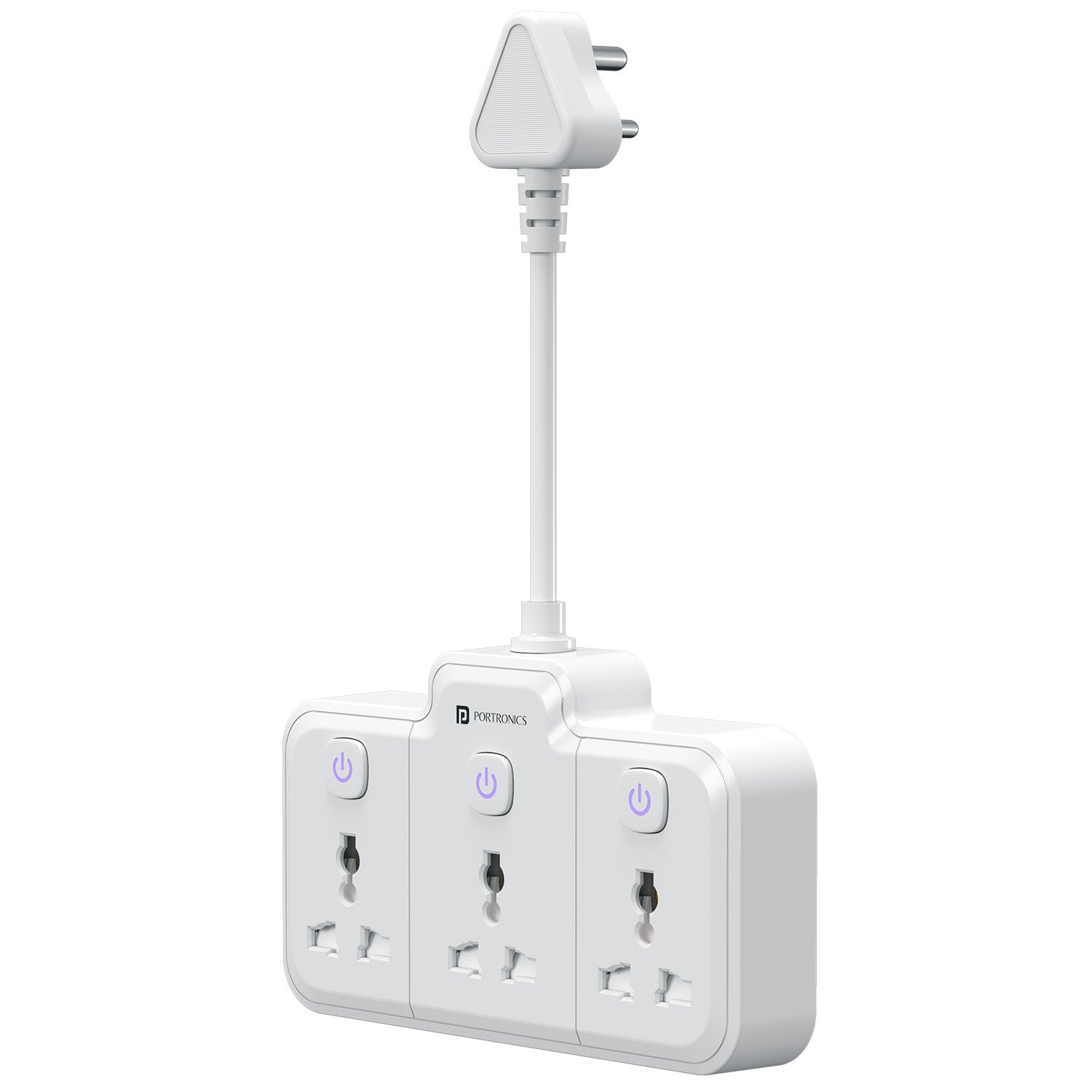 portronics power plate nano power extension board | 3 ac socket power extender with individual switches | portable electric extension board for adapters & chargers