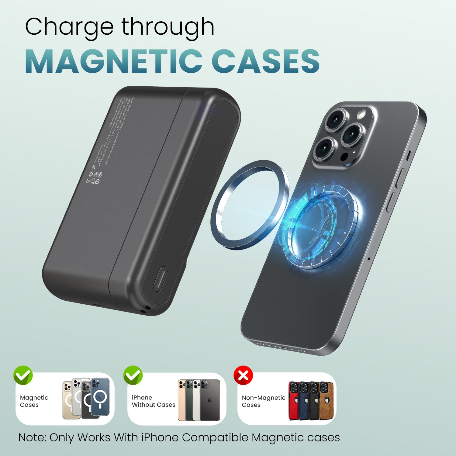 Black portronics power shutter air 20k qi2 power bank | dedicated smartwatch charging pad 20w power bank | business travel backup high capacity power bank | best power bank for apple watch users