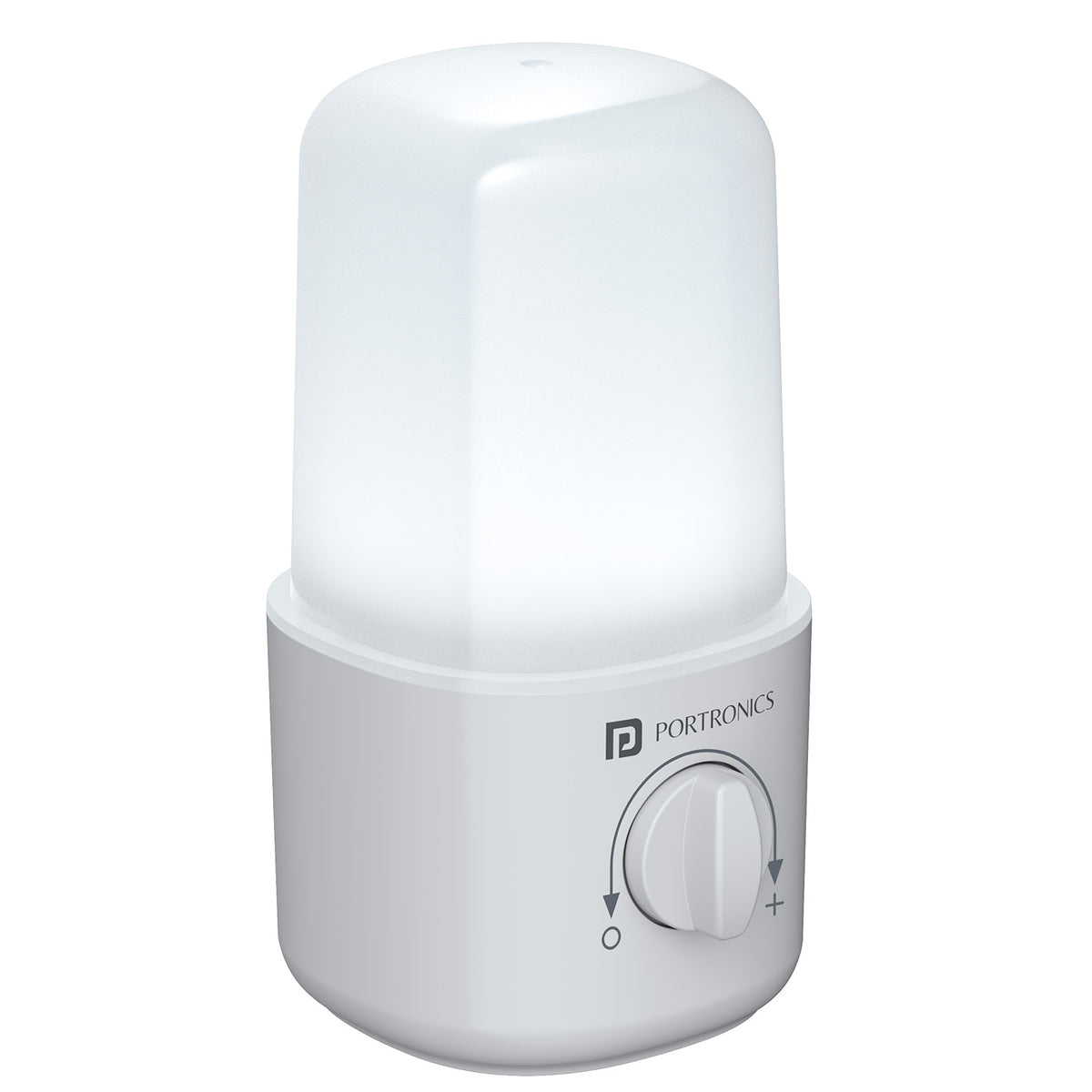 portronics ray x rechargeable led lamp | frosted glare-free diffuser dome with smooth stepless rotary control dial portable led lamp | ambient room lighting and emergency table illumination led lantern | best rechargeable led lamp with rotary brightness switch for home